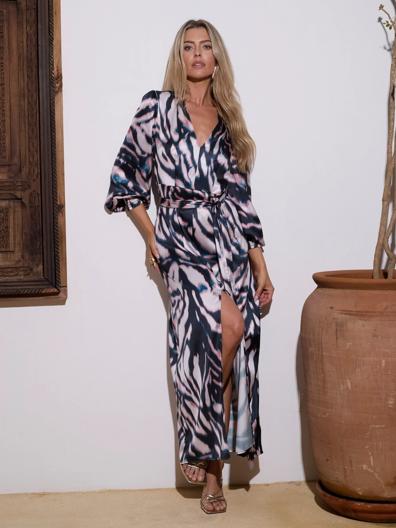 Meloria Dress in Watercolour Zebra - Image 5