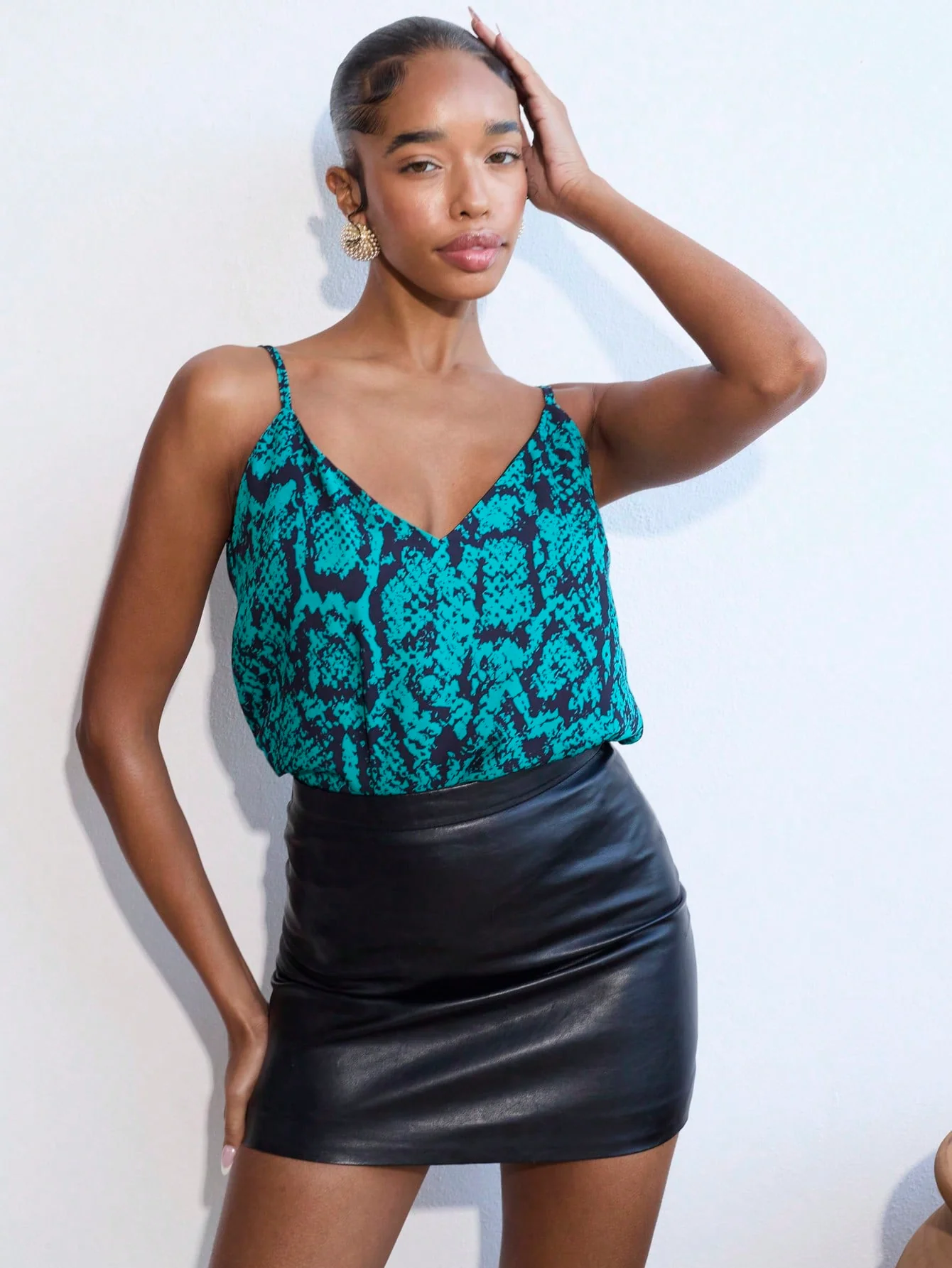Birdie Top in Green Snake - Image 4