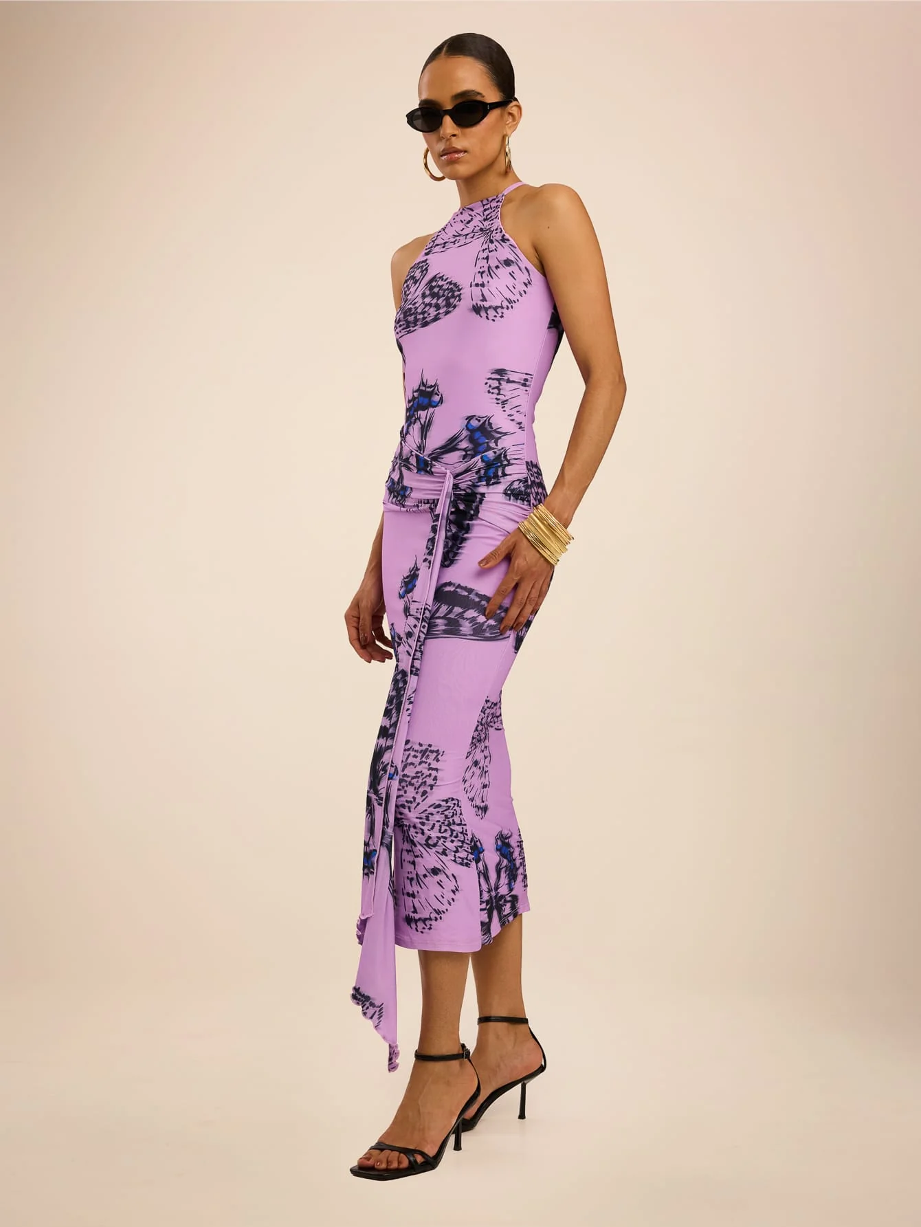 Luminara Dress in Purple Butterfly - Image 3