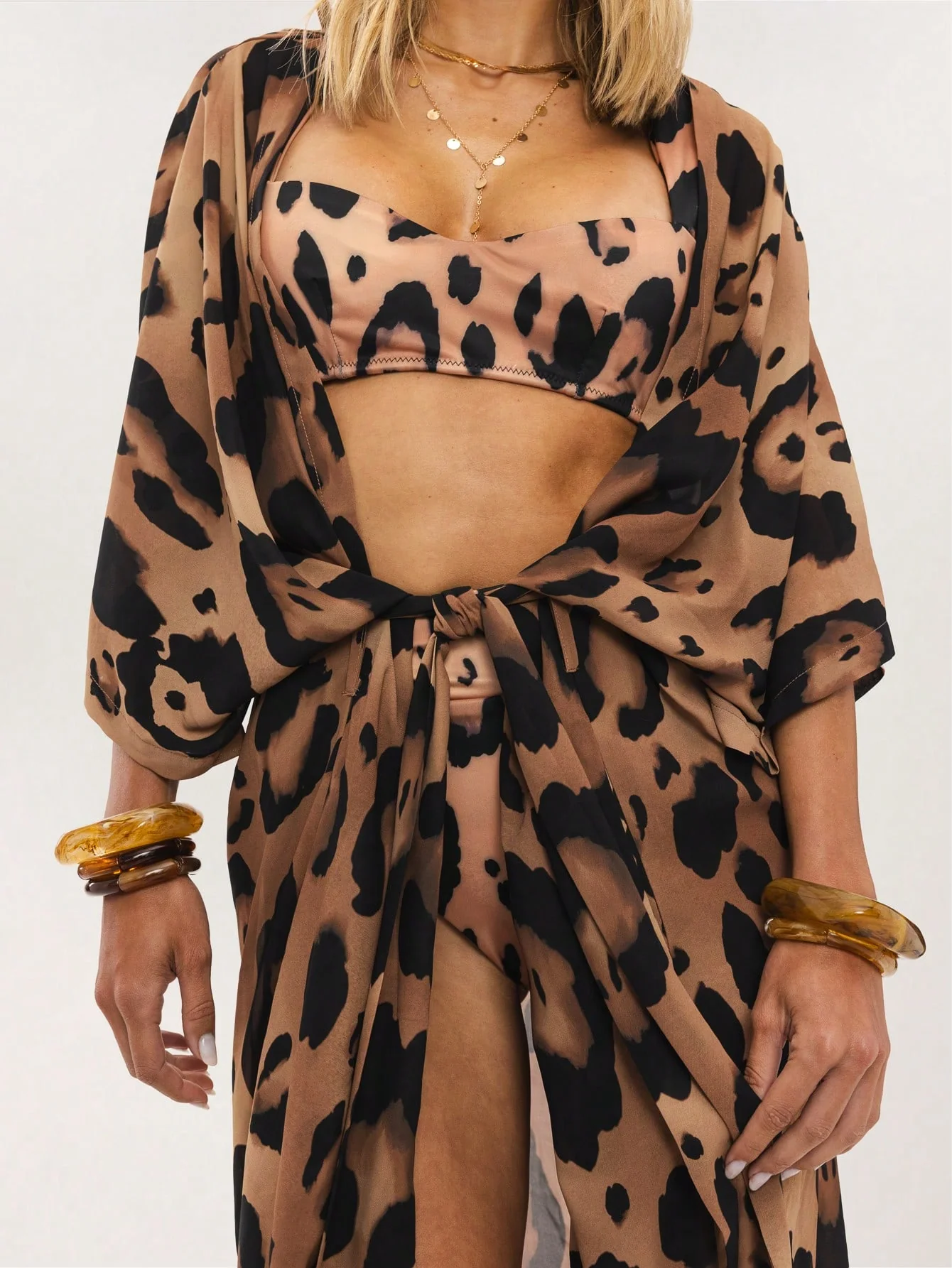 Kamala Kimono in Jungle Leopard - Image 4