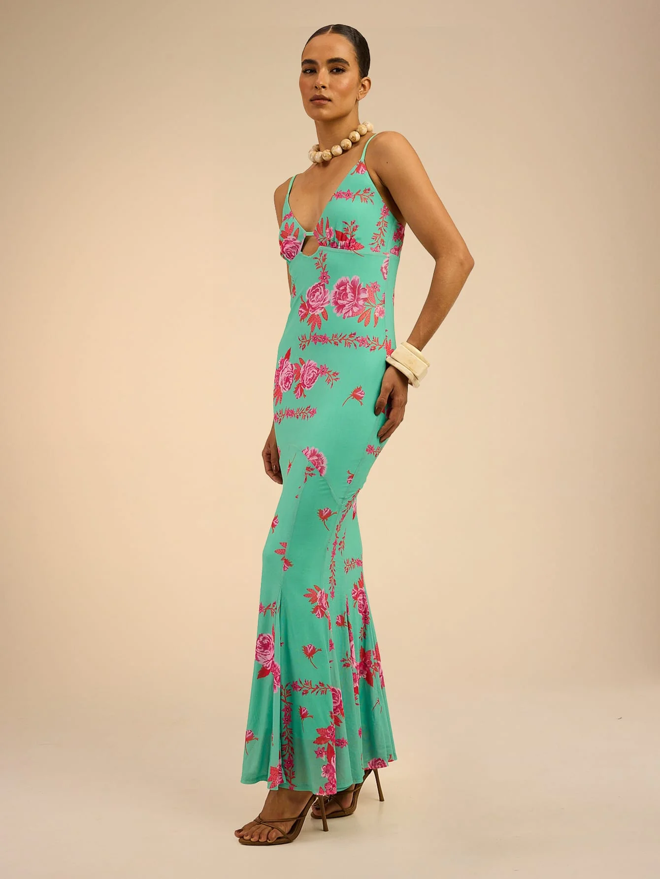 Aurelie Dress in Mint Blossom - Image 3