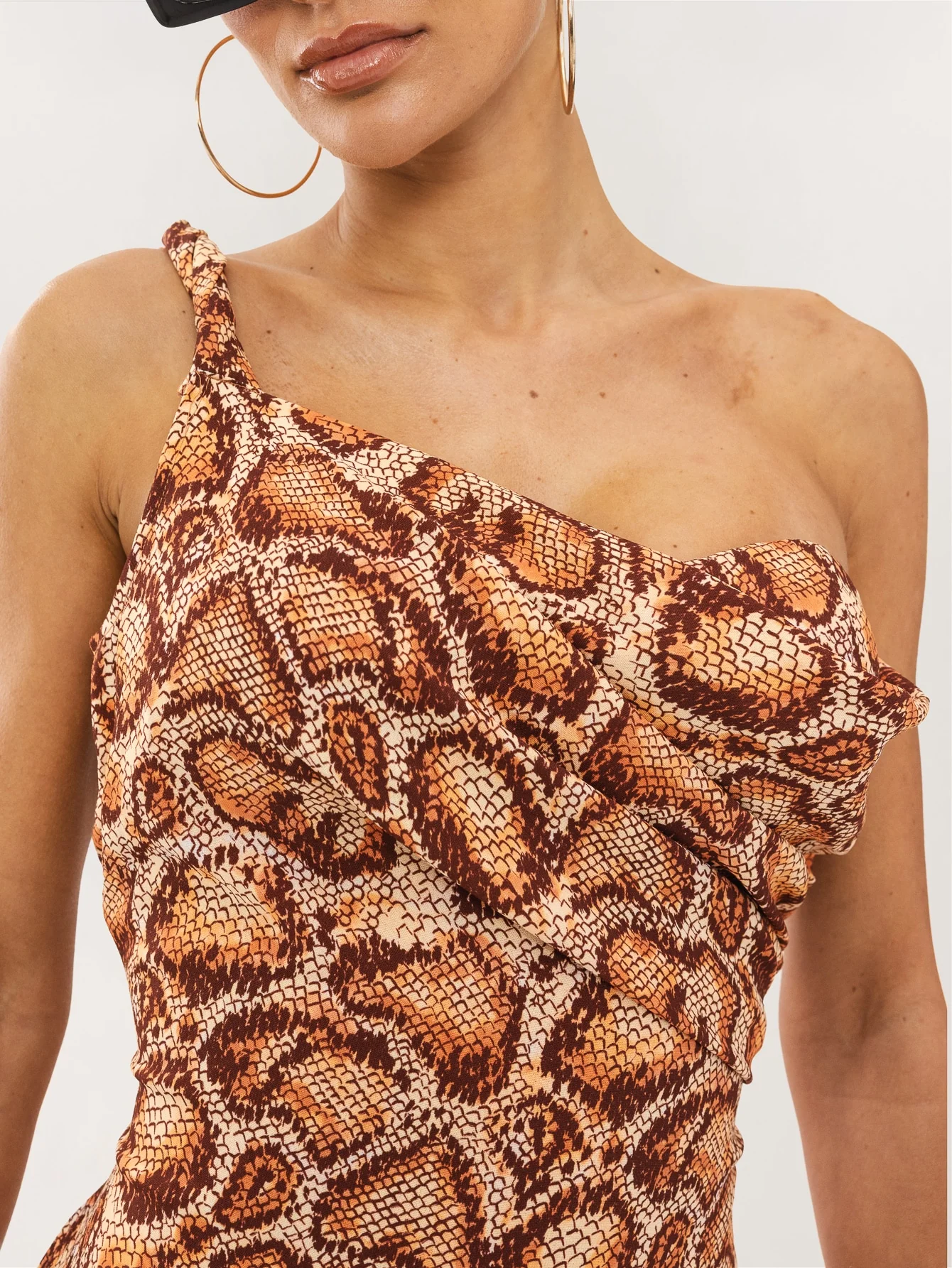 Fortuna Mini Dress in Sand Snake - Image 4