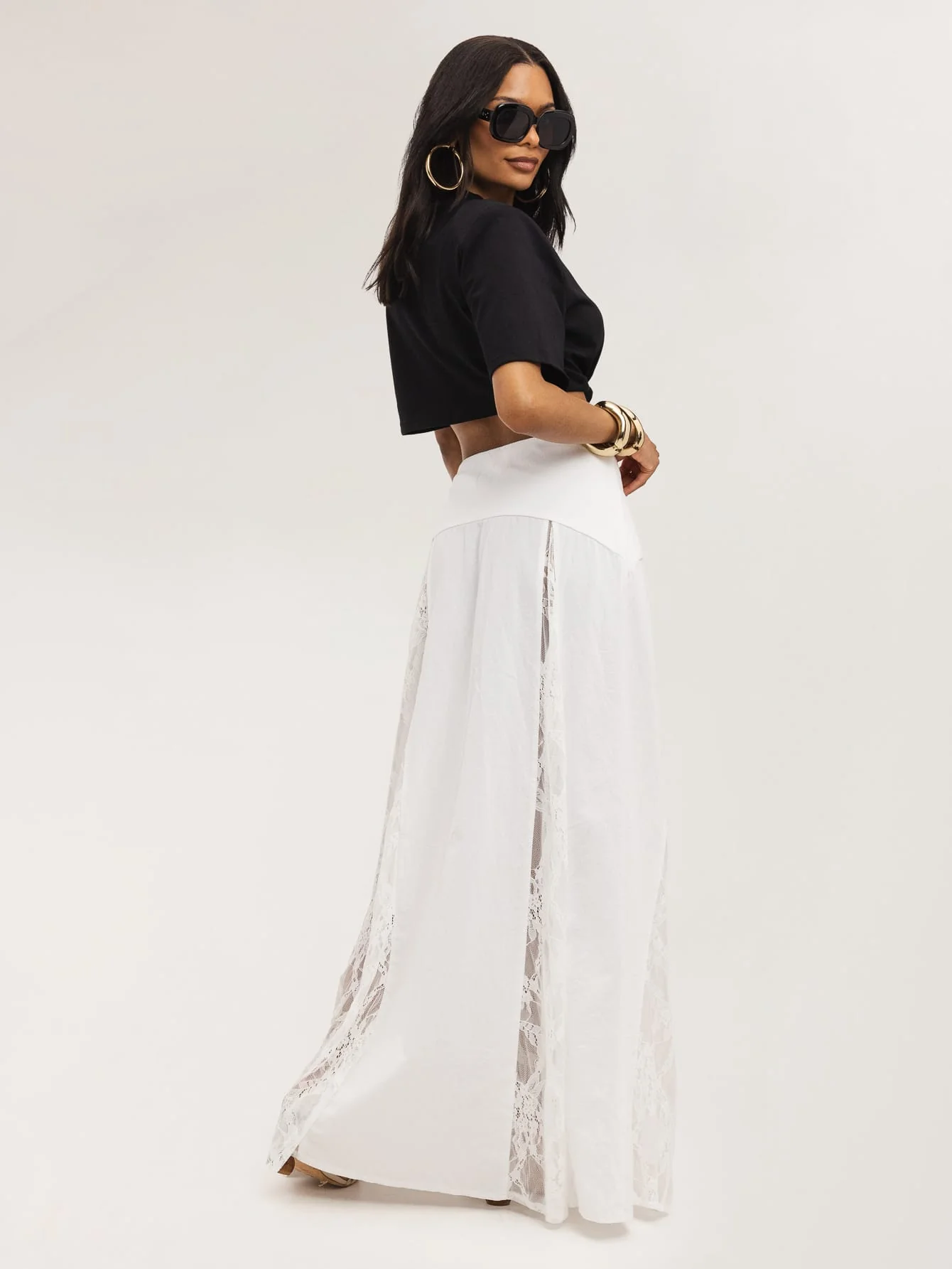 Felina Lace Skirt in White - Image 2