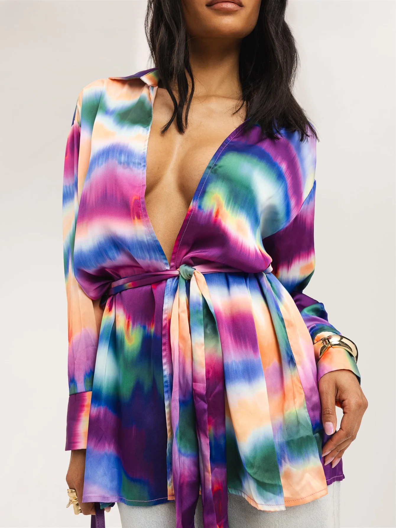 Polydora Shirt in Electric Sunset - Image 3