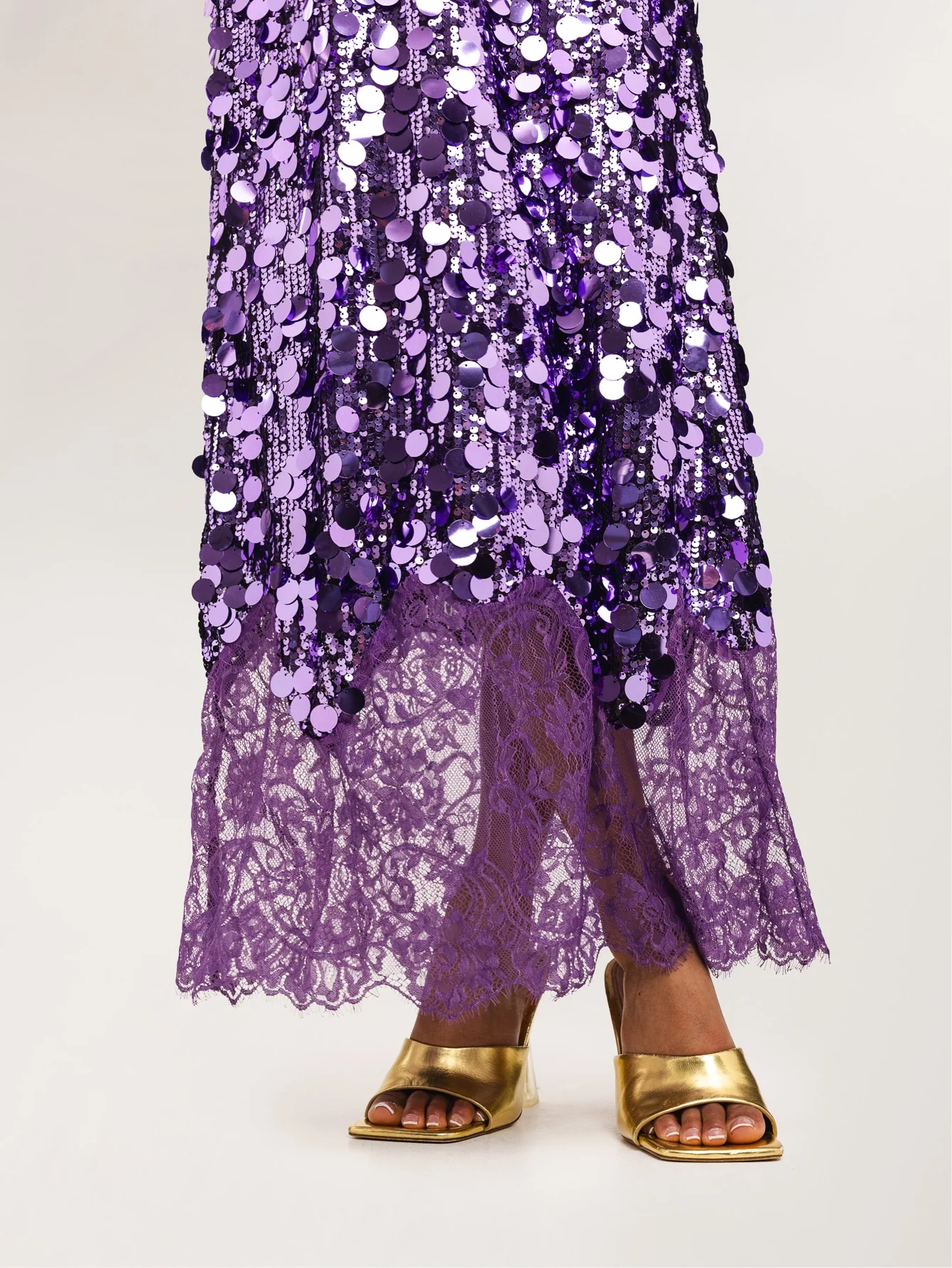 Estara Sequin Dress in Purple - Image 3