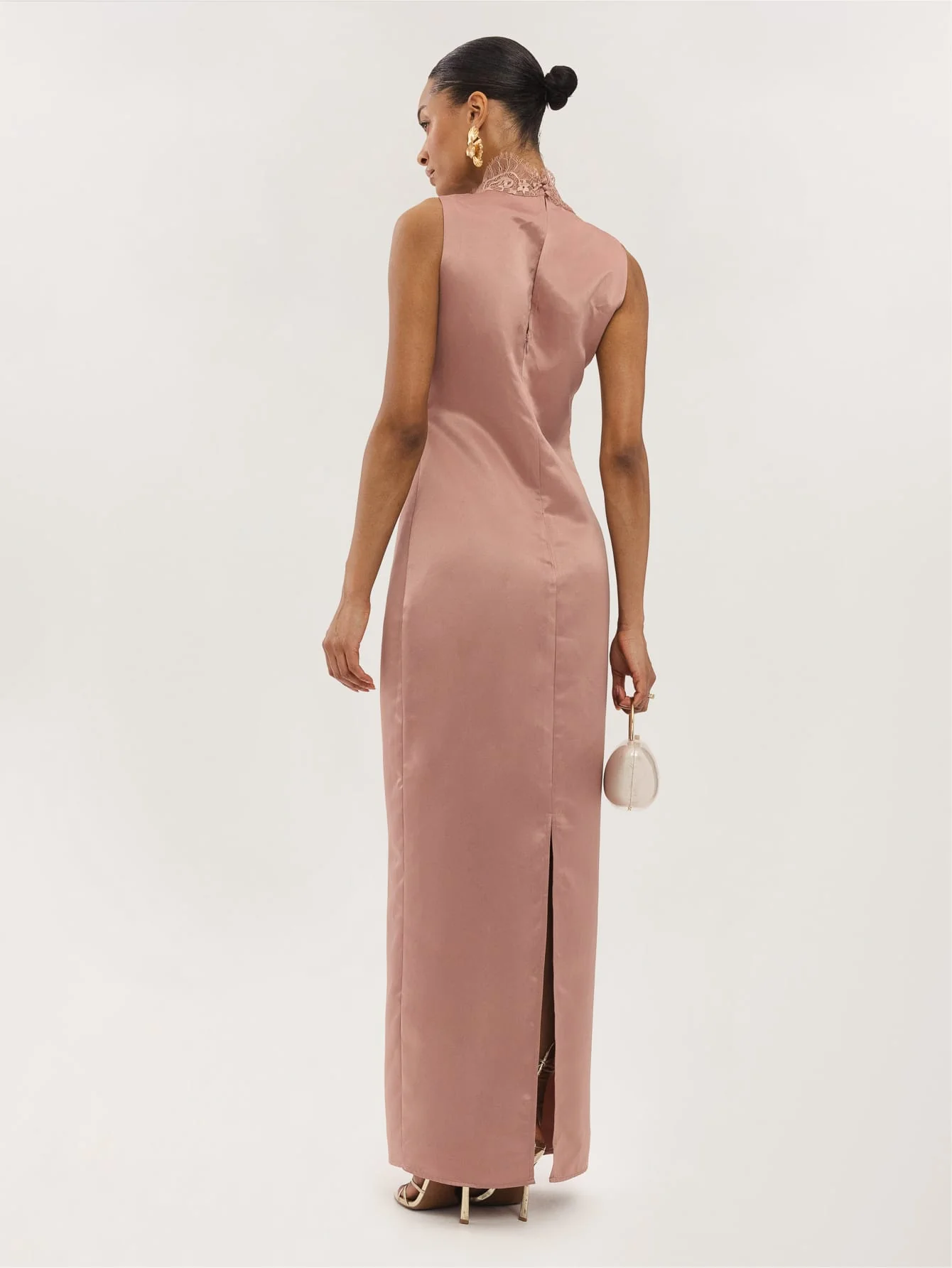 Iliana Dress in Rosy Beige - Image 3