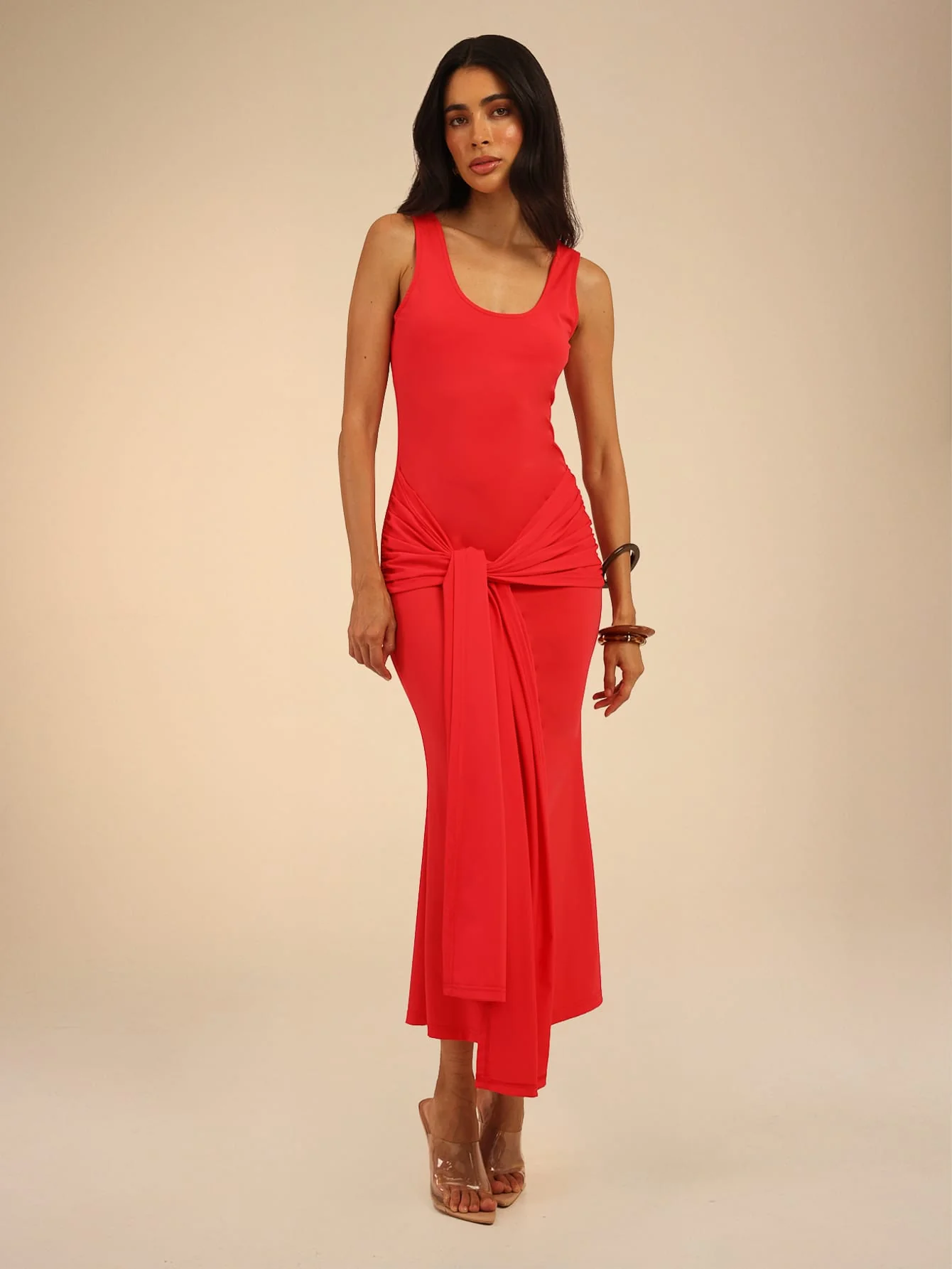Bravella Dress in Vivid Red