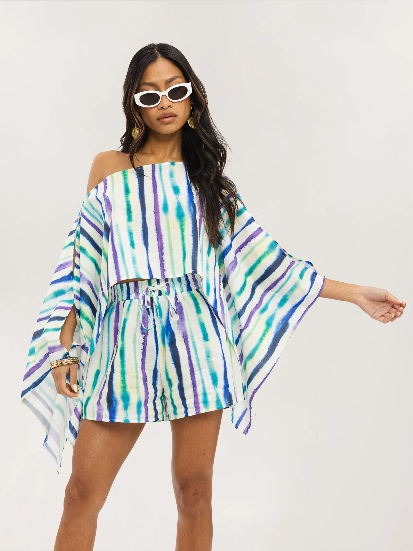 Miela Co-Ord in Tie-Dye Stripe - Image 3