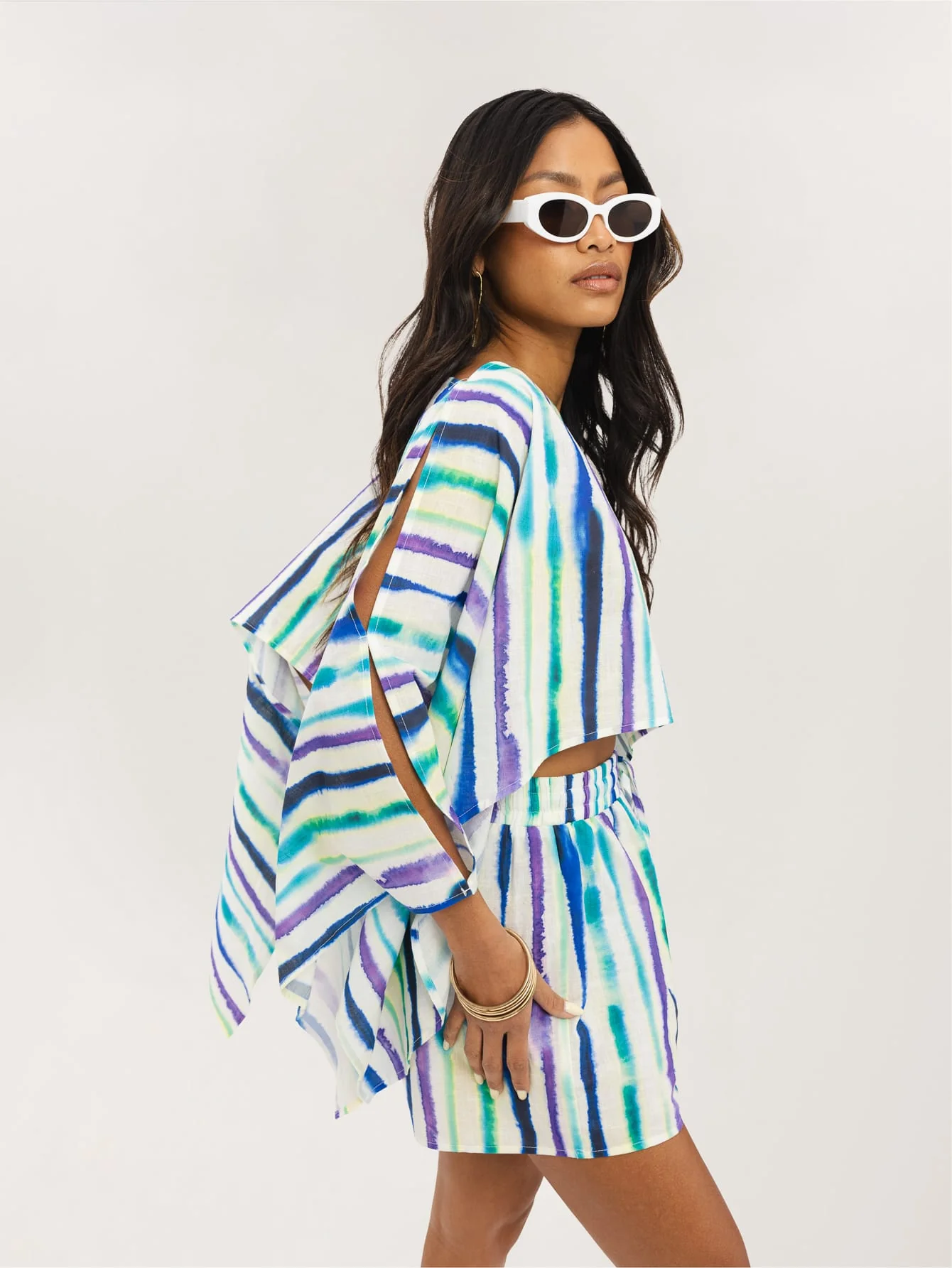 Miela Co-Ord in Tie-Dye Stripe - Image 4