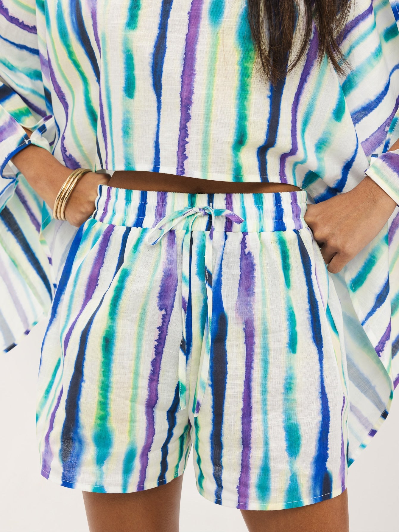 Miela Co-Ord in Tie-Dye Stripe - Image 5