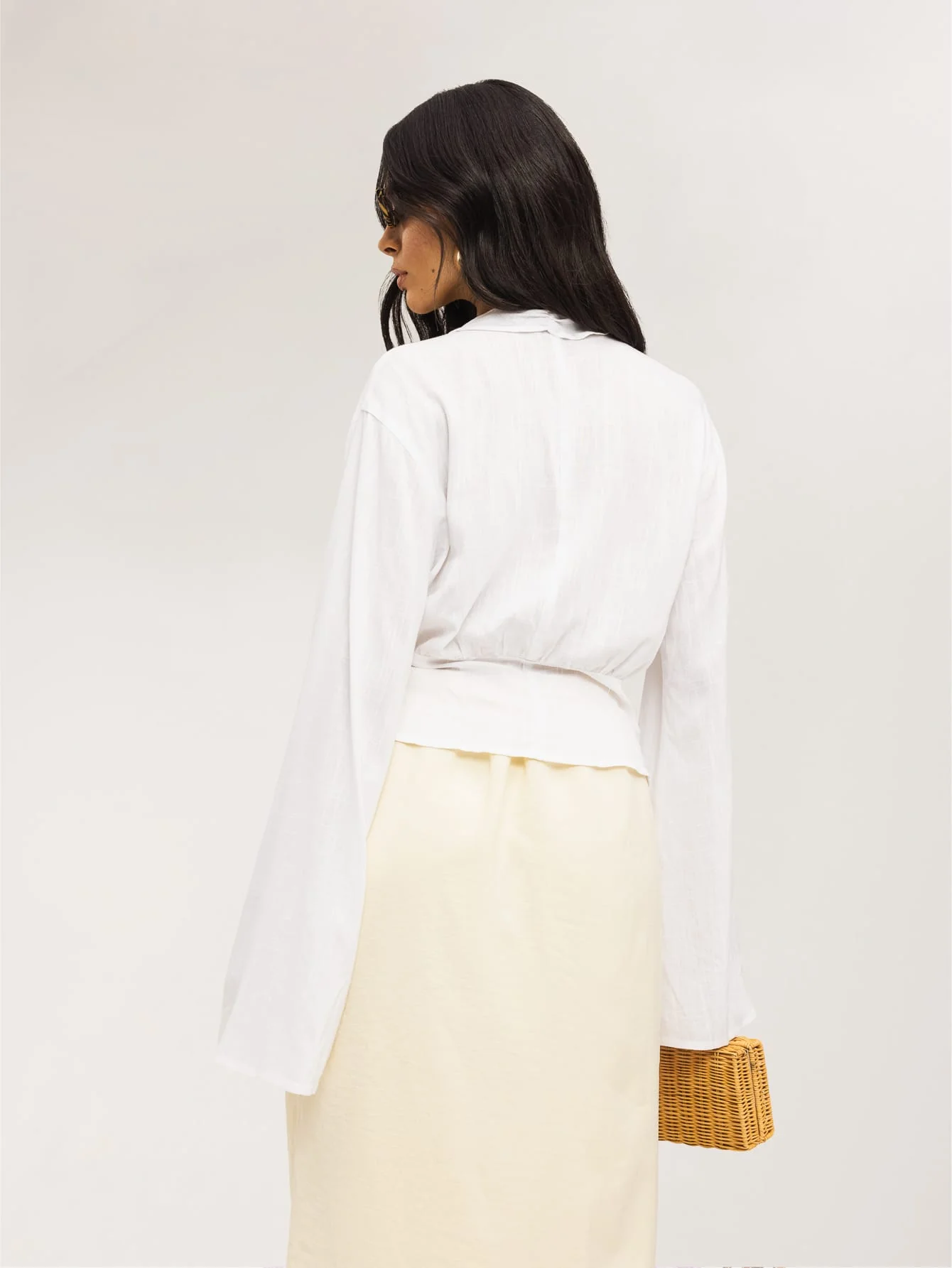 Arcella Sash Top in White - Image 2
