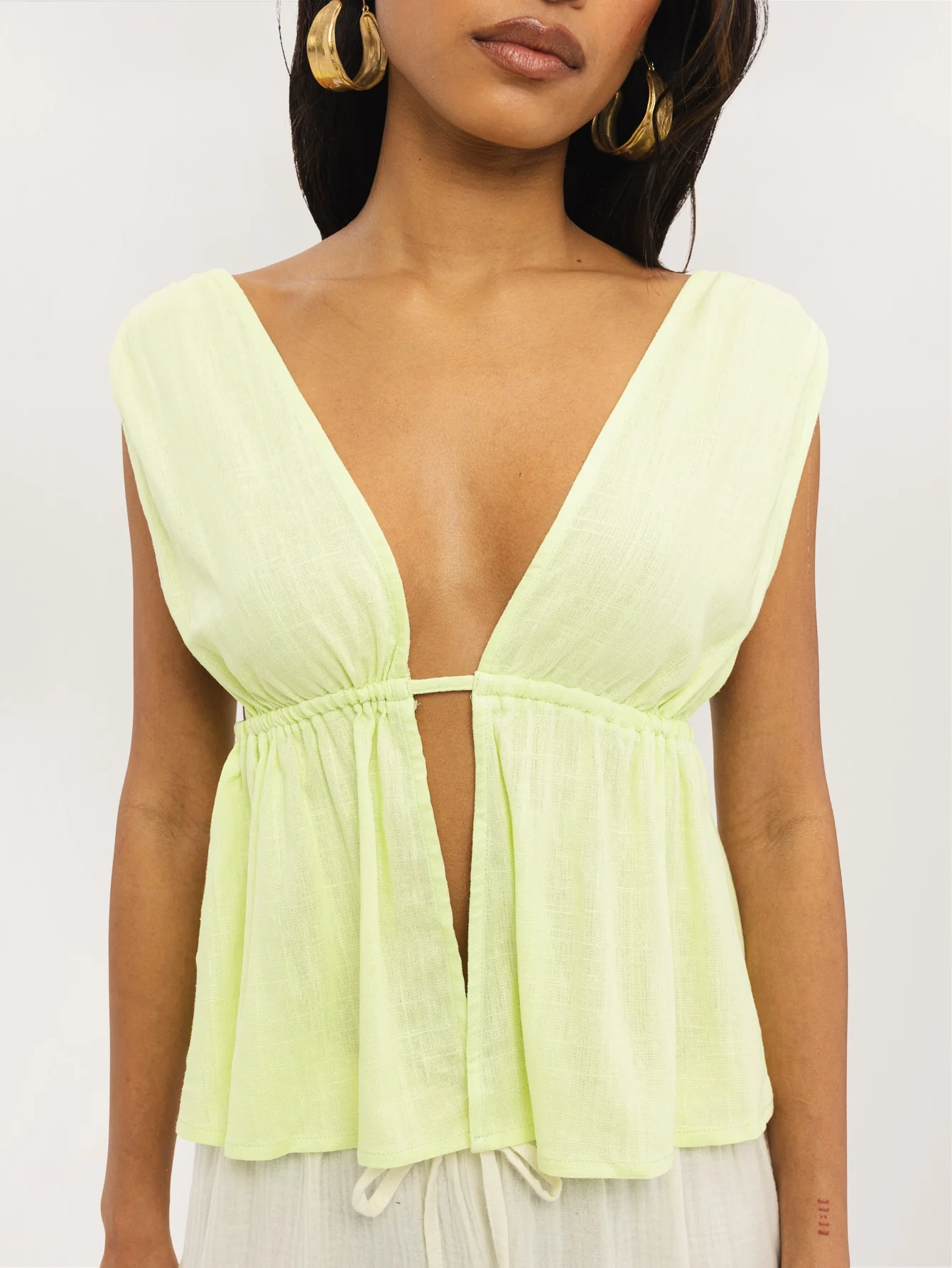 Romila Top in Lime Green - Image 4