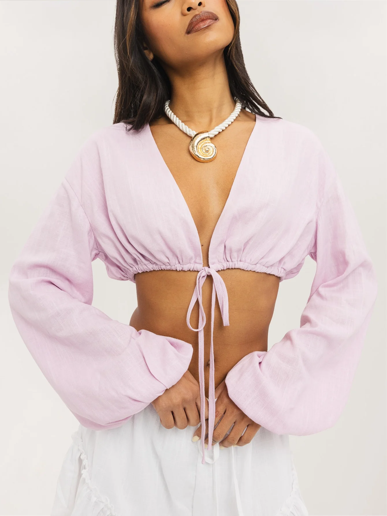 Nereida Cropped Top in Lilac
