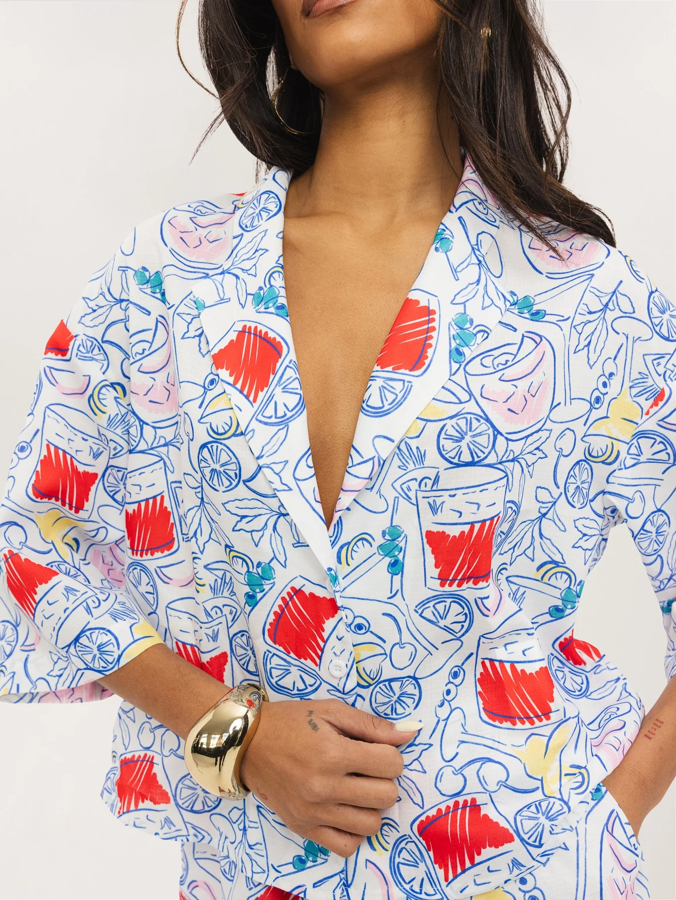 Saveria Shirt in Azure Aperitivo - Image 3