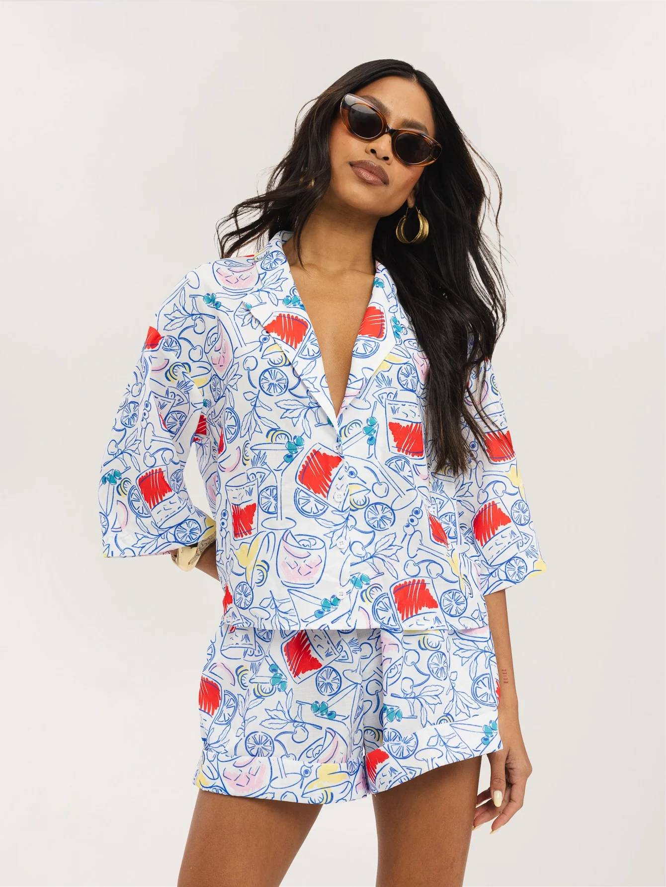 Saveria Shirt in Azure Aperitivo - Image 4