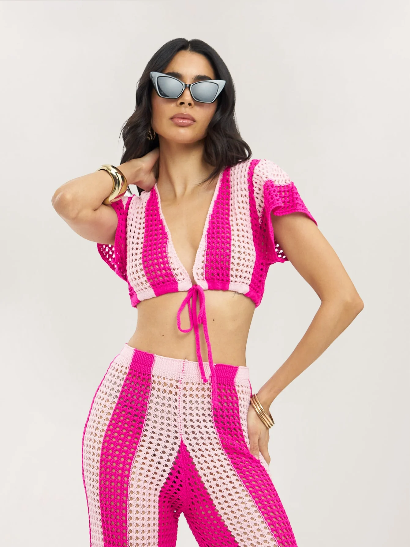 Tersina Co-Ord in Pink Stripe - Image 5
