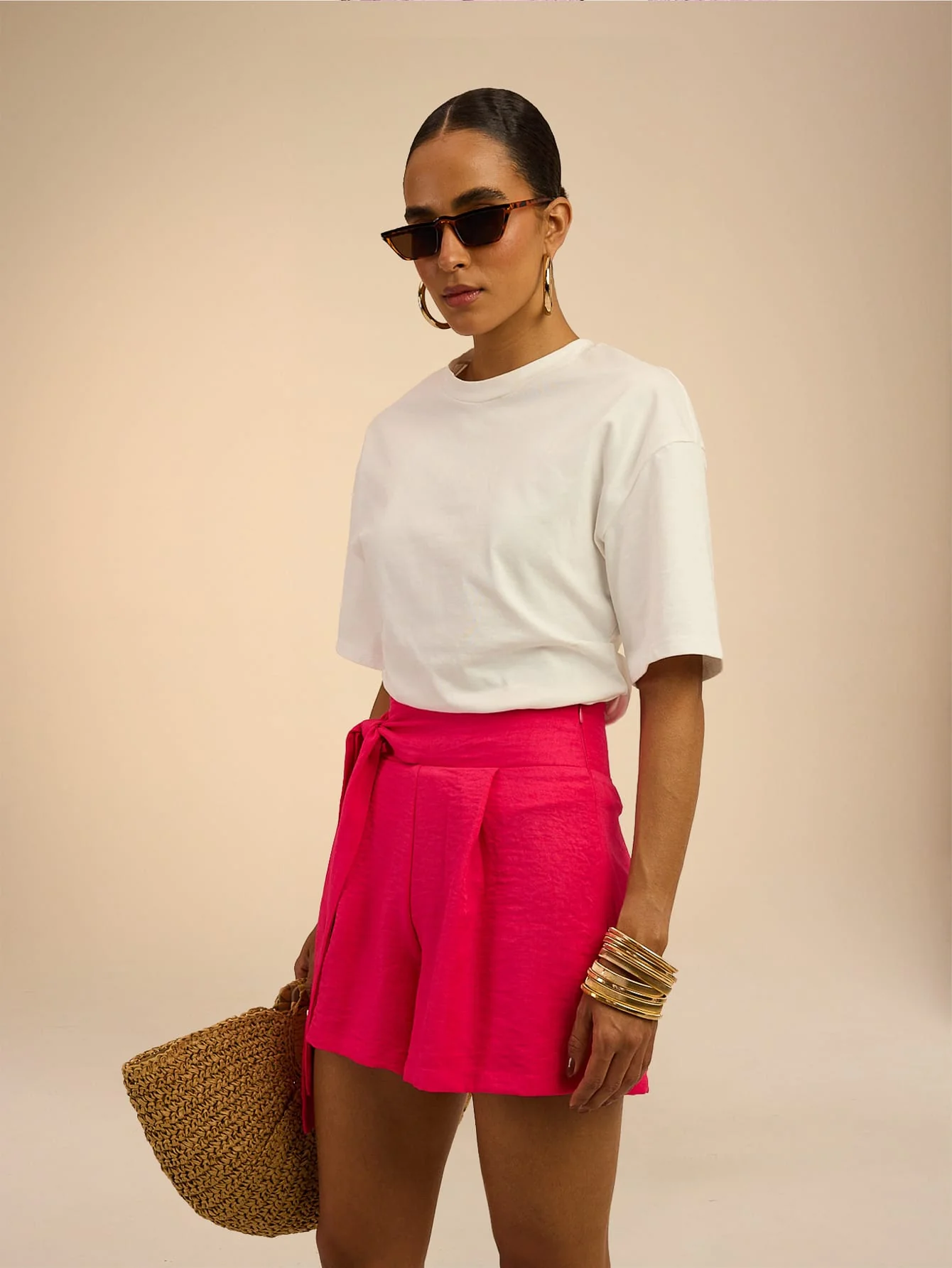 Vida Shorts in Hot Pink - Image 2