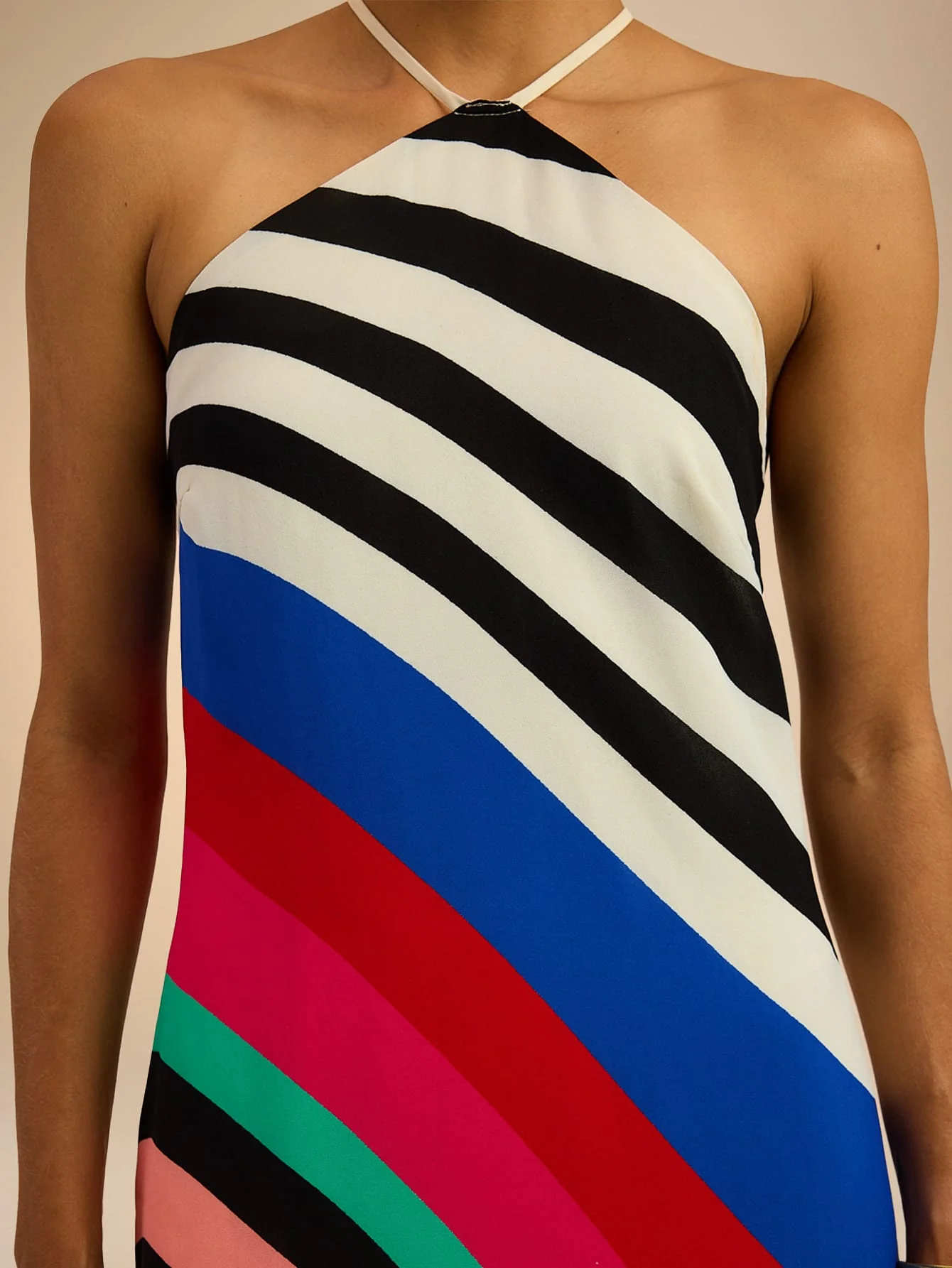 Virena Dress in Multi Stripe - Image 2