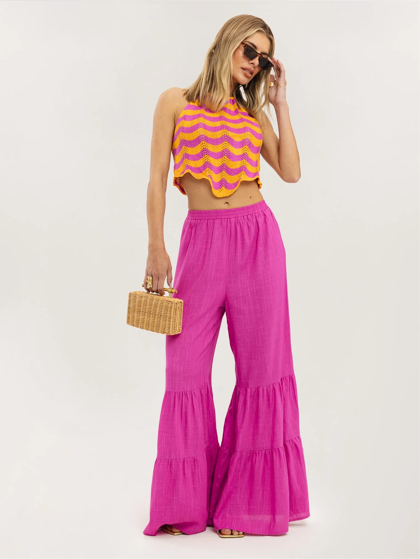 Zafra Trousers in Hot Pink - Image 3