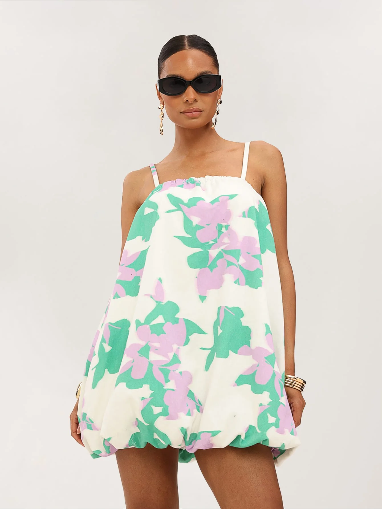 Valnova Dress in Mint & Lilac Floral