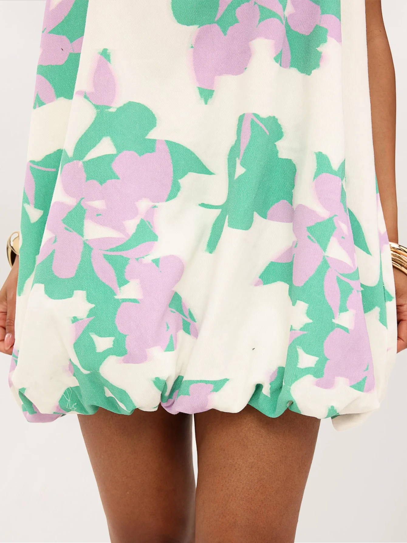 Valnova Dress in Mint & Lilac Floral - Image 4