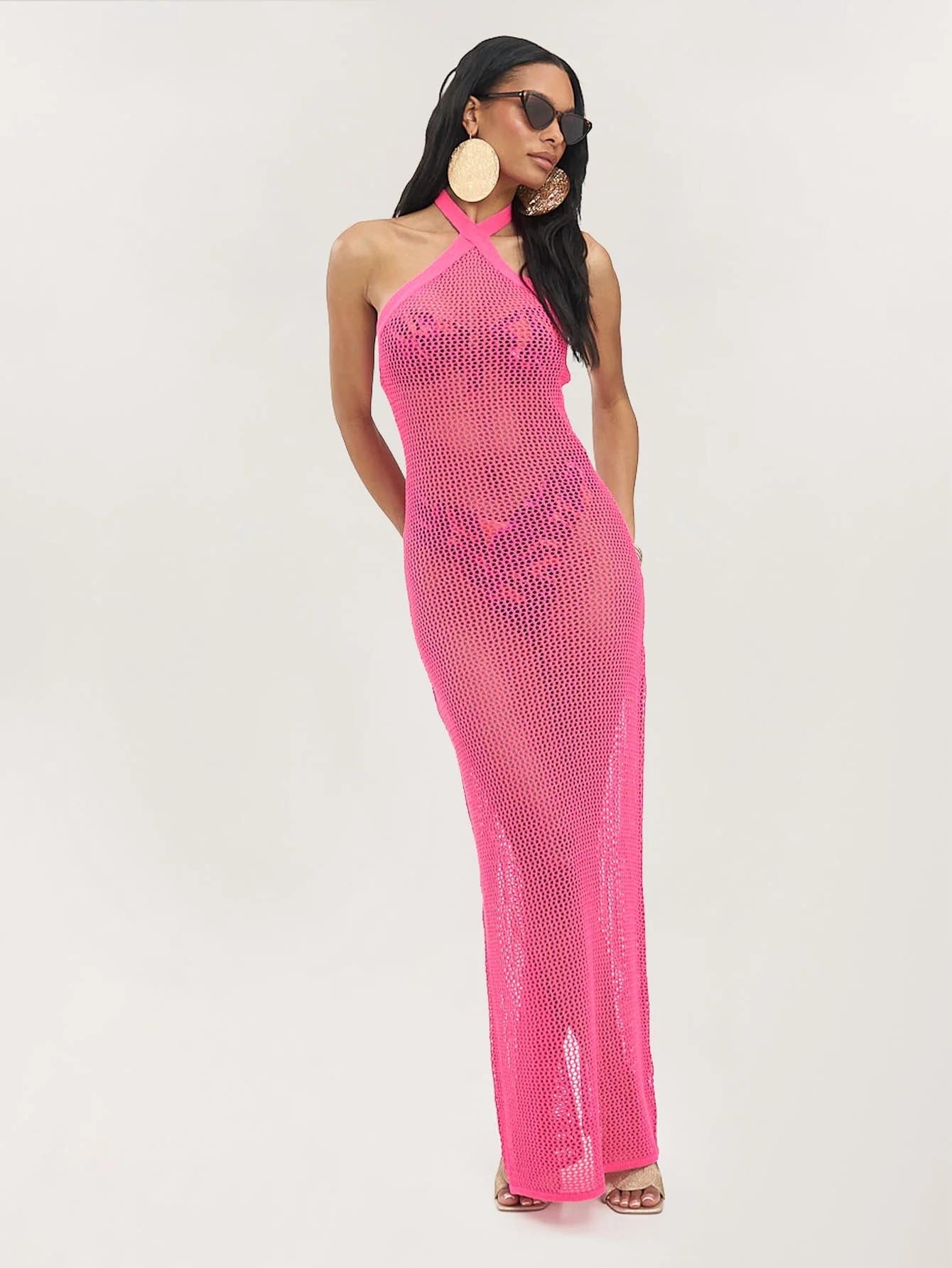 Maribel Dress in Hot Pink - Image 2