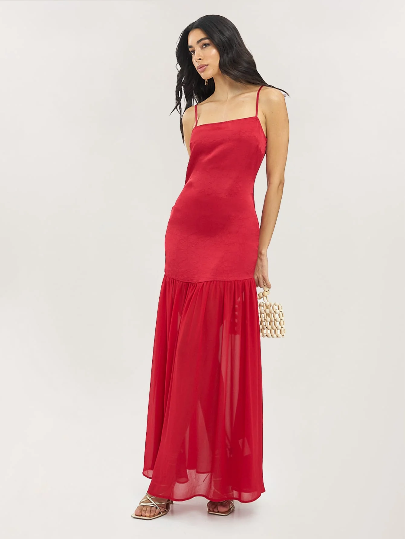 Savona Dress in Crimson Red - Image 3