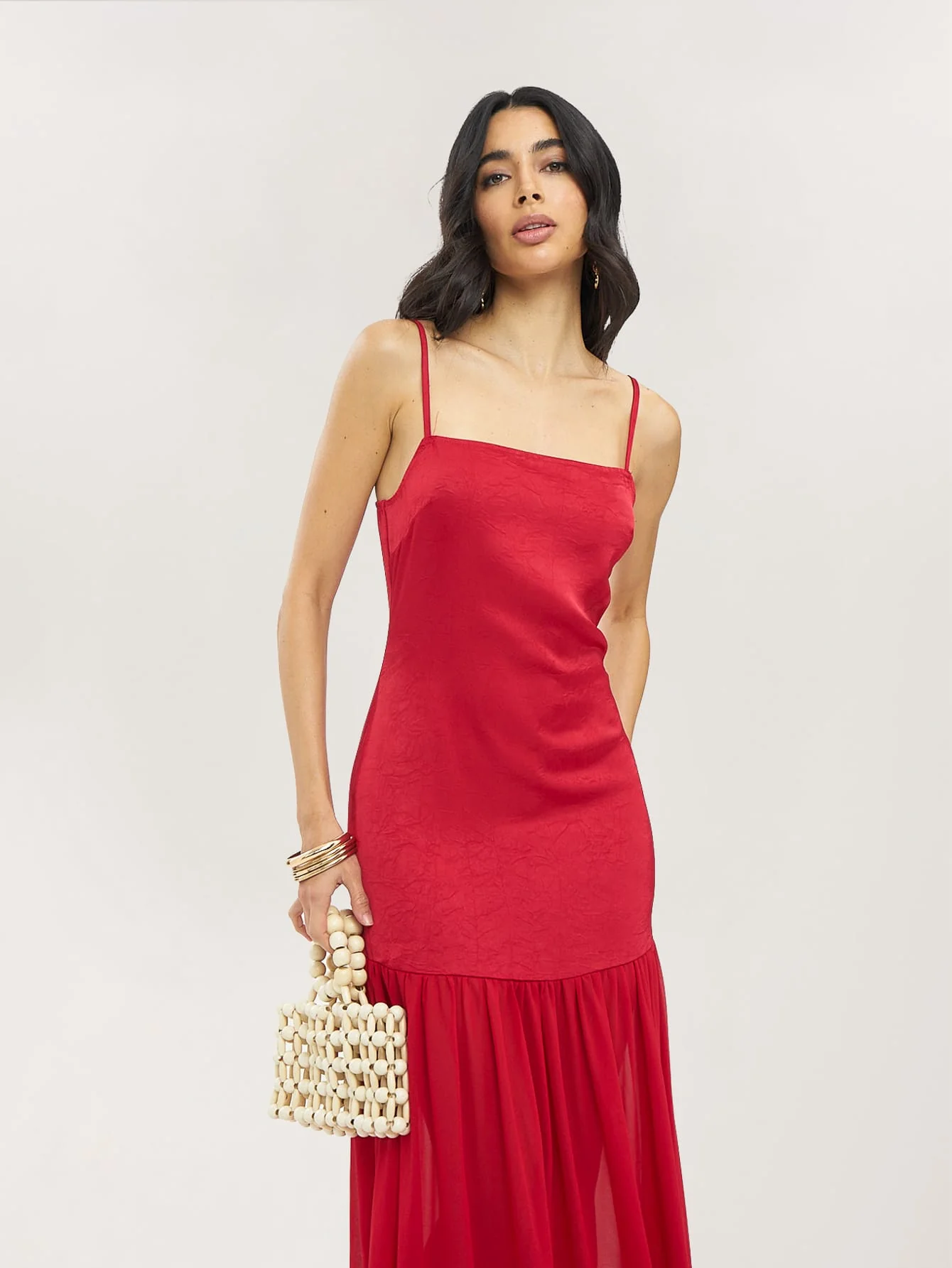 Savona Dress in Crimson Red - Image 4