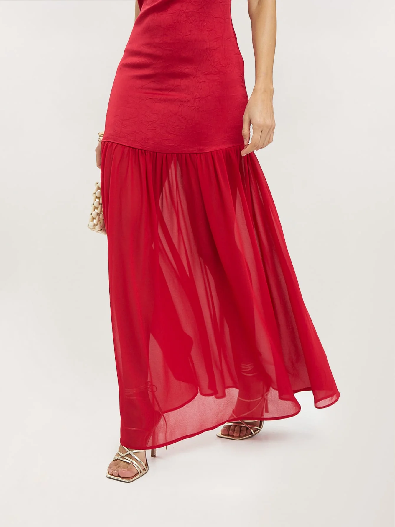 Savona Dress in Crimson Red - Image 5