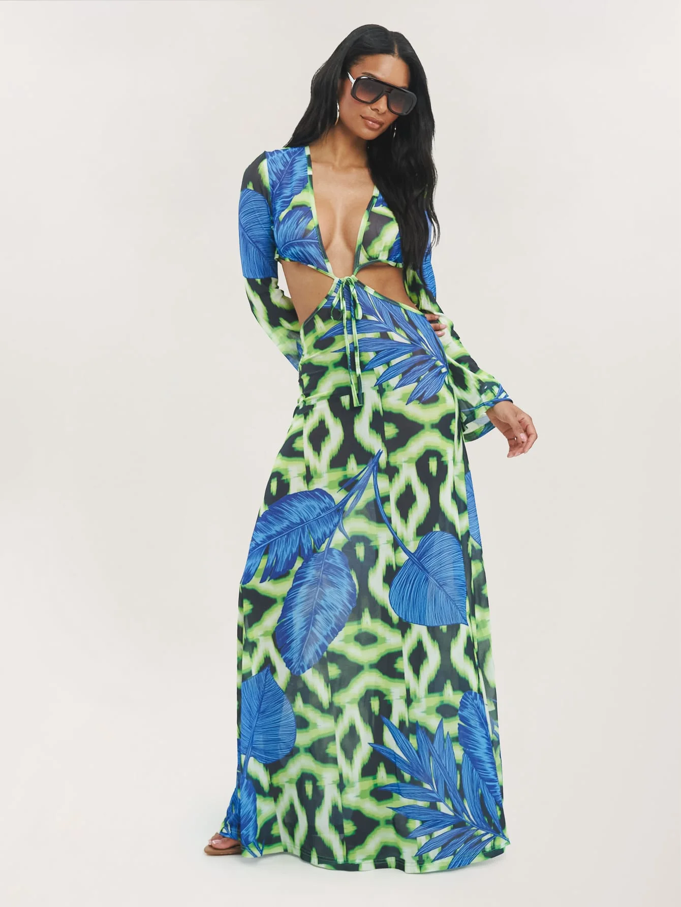 Santara Dress in Abstract Jungle