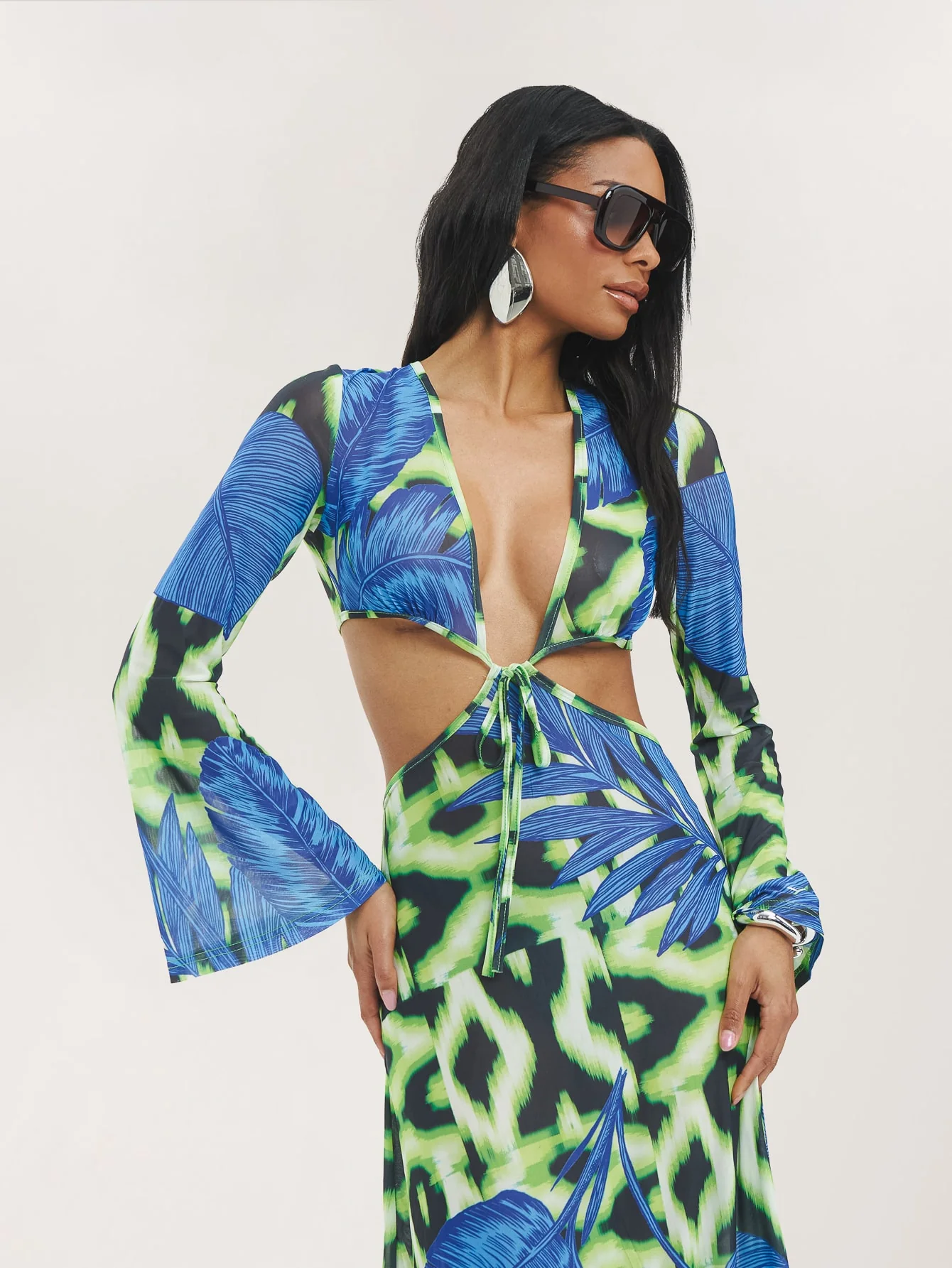 Santara Dress in Abstract Jungle - Image 3