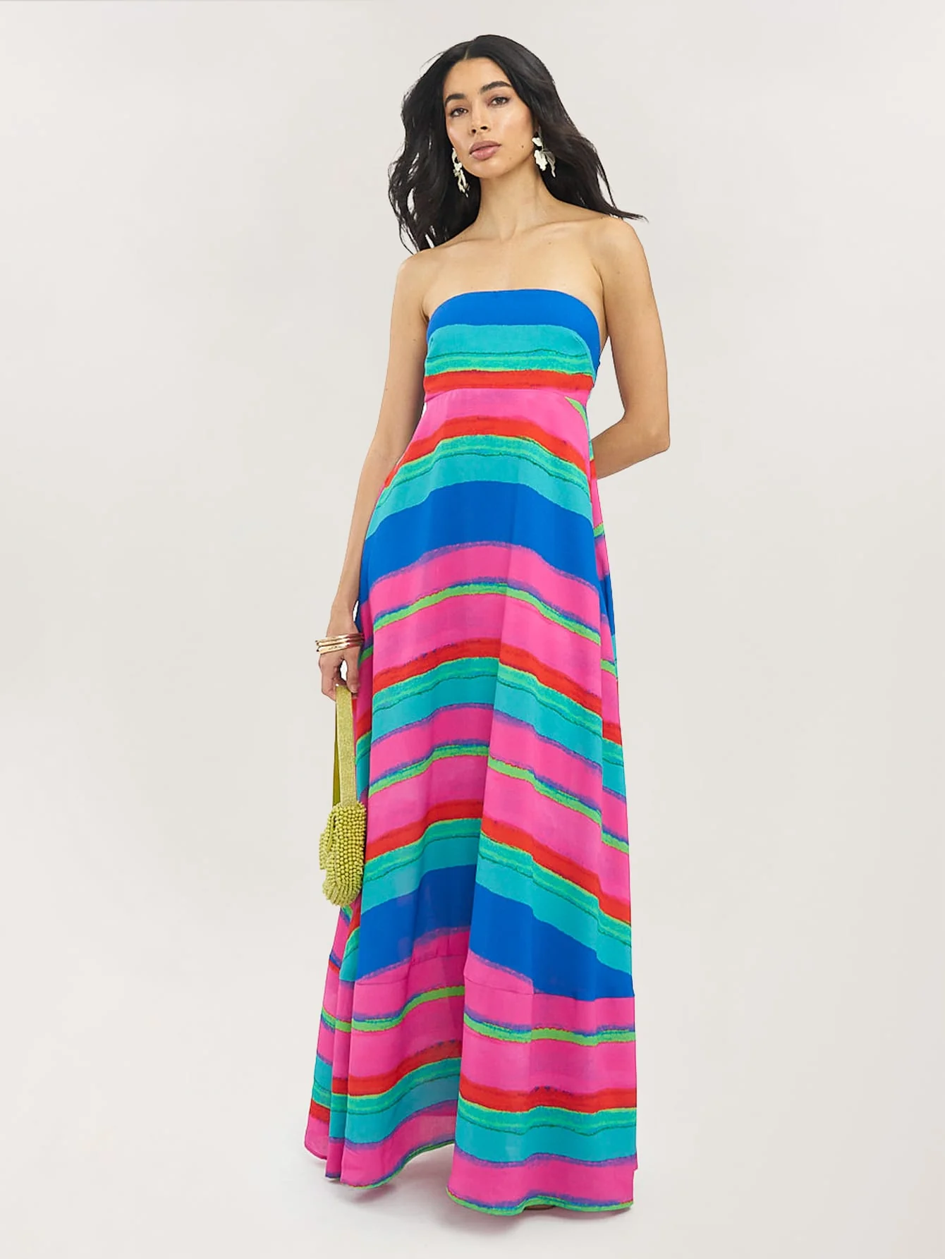 Lucetta Dress in Retro Stripe