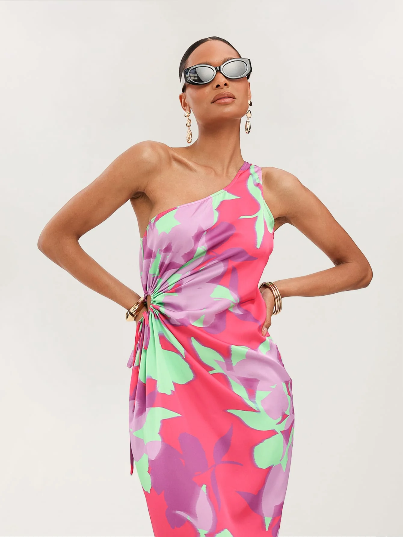 Mavessa Dress in Lilac & Mint Floral - Image 3