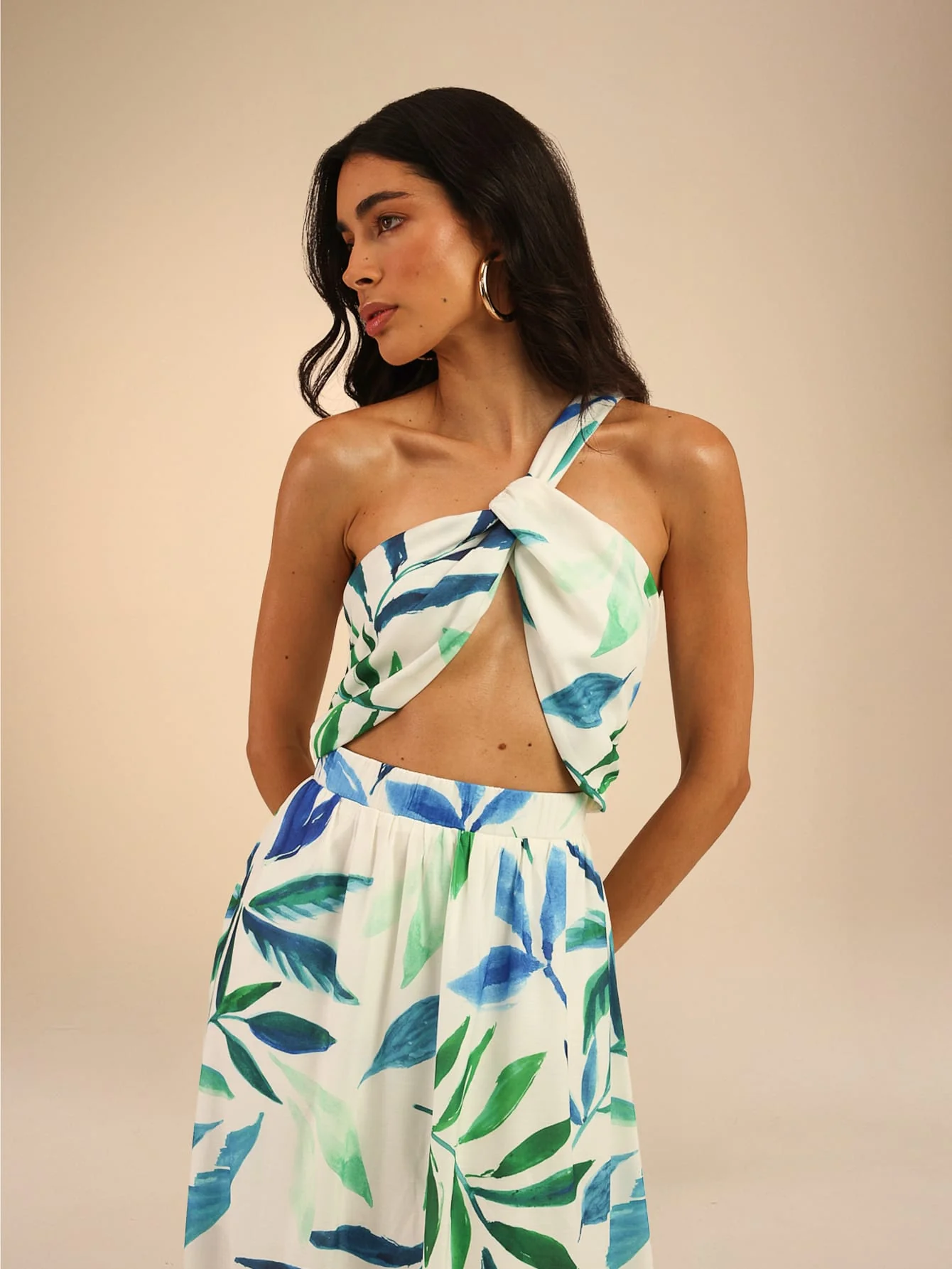 Vianetta Dress in White Botanical - Image 2