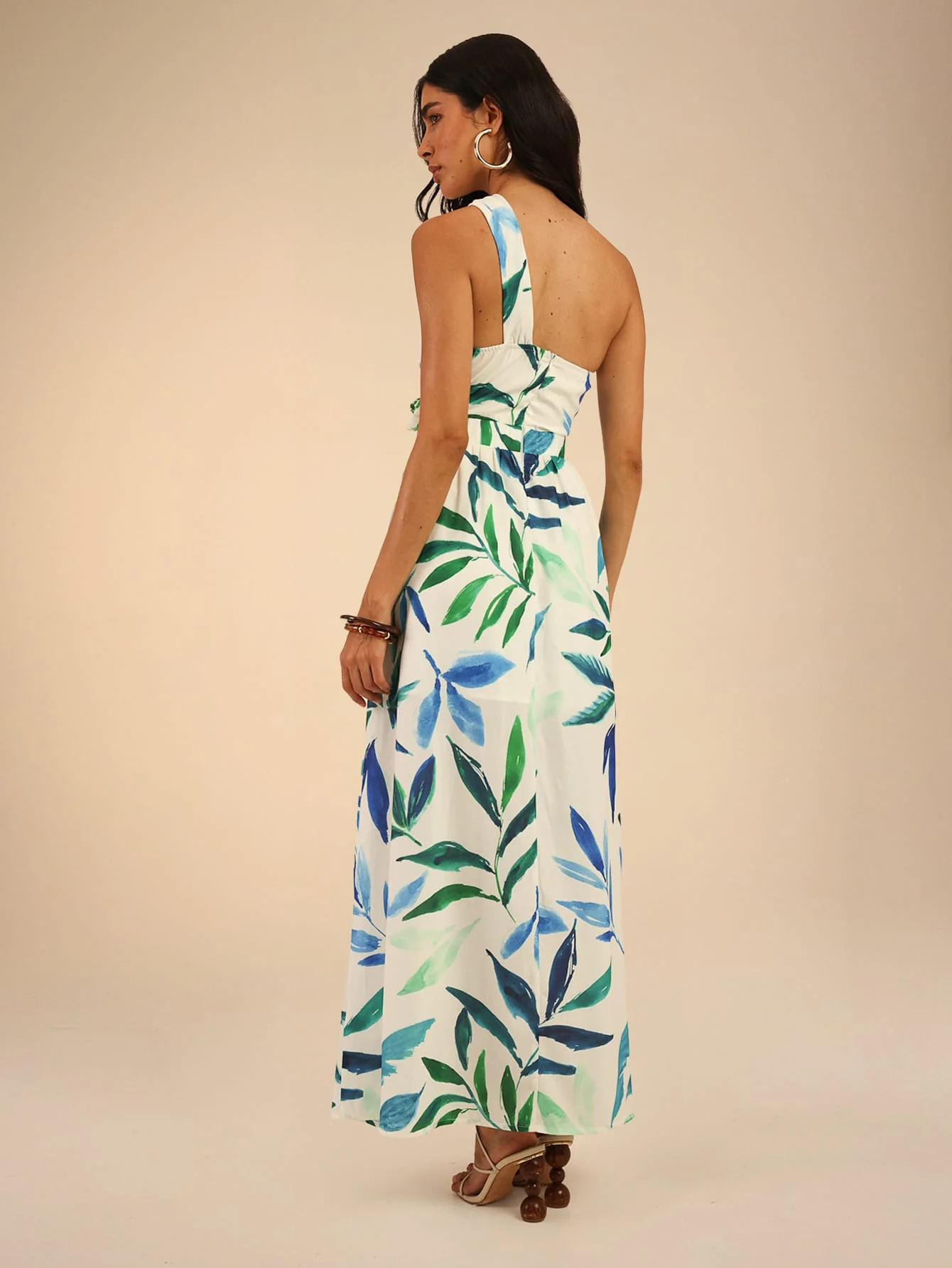 Vianetta Dress in White Botanical - Image 3