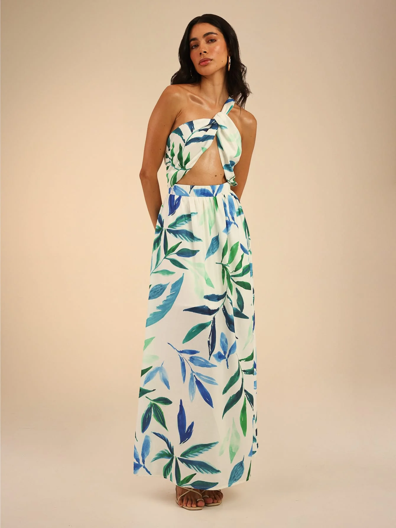 Vianetta Dress in White Botanical - Image 4