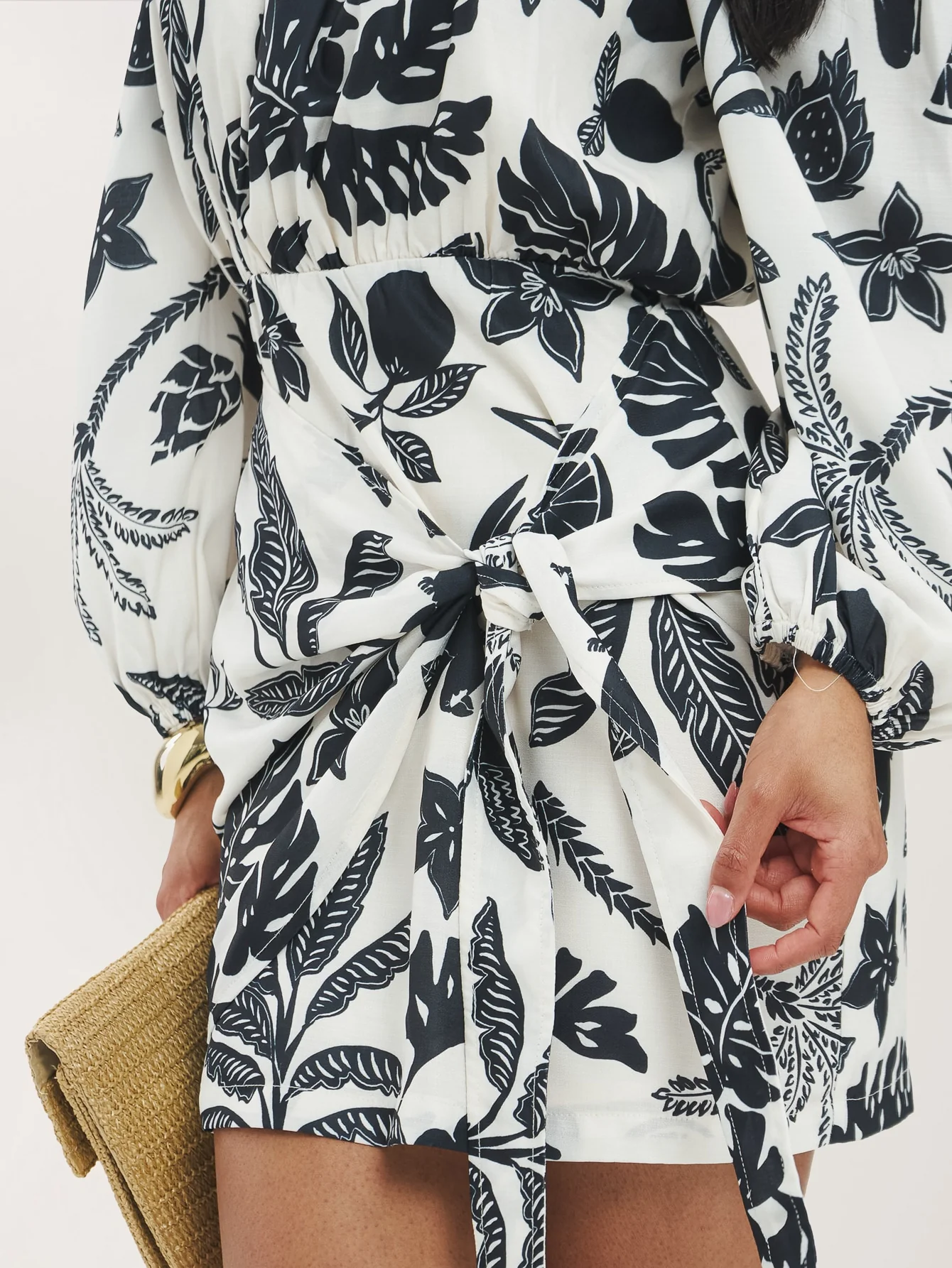 Hetty Dress in Monochrome Tropics - Image 3