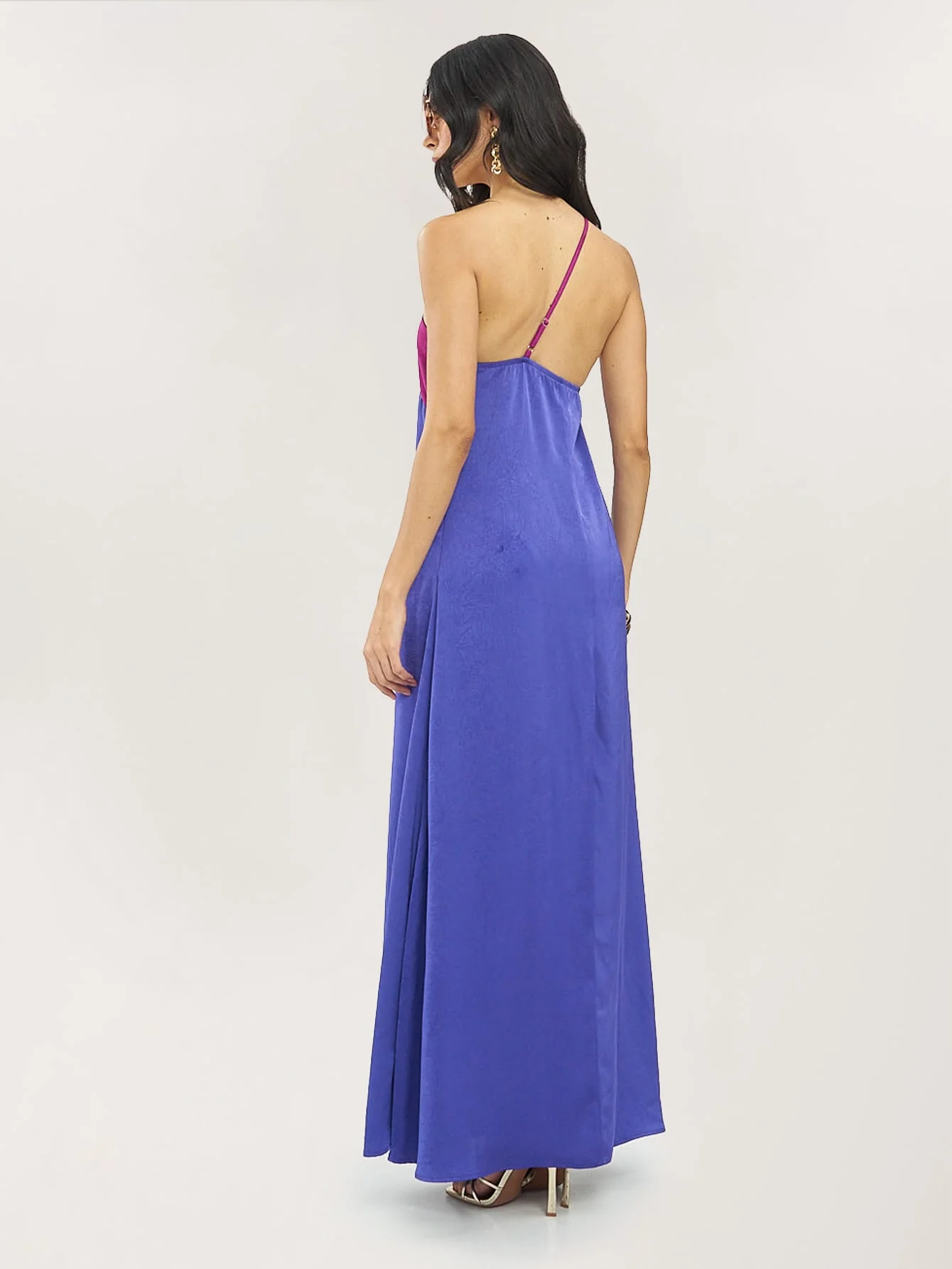 Nalina Dress in Fuchsia & Blue - Image 2