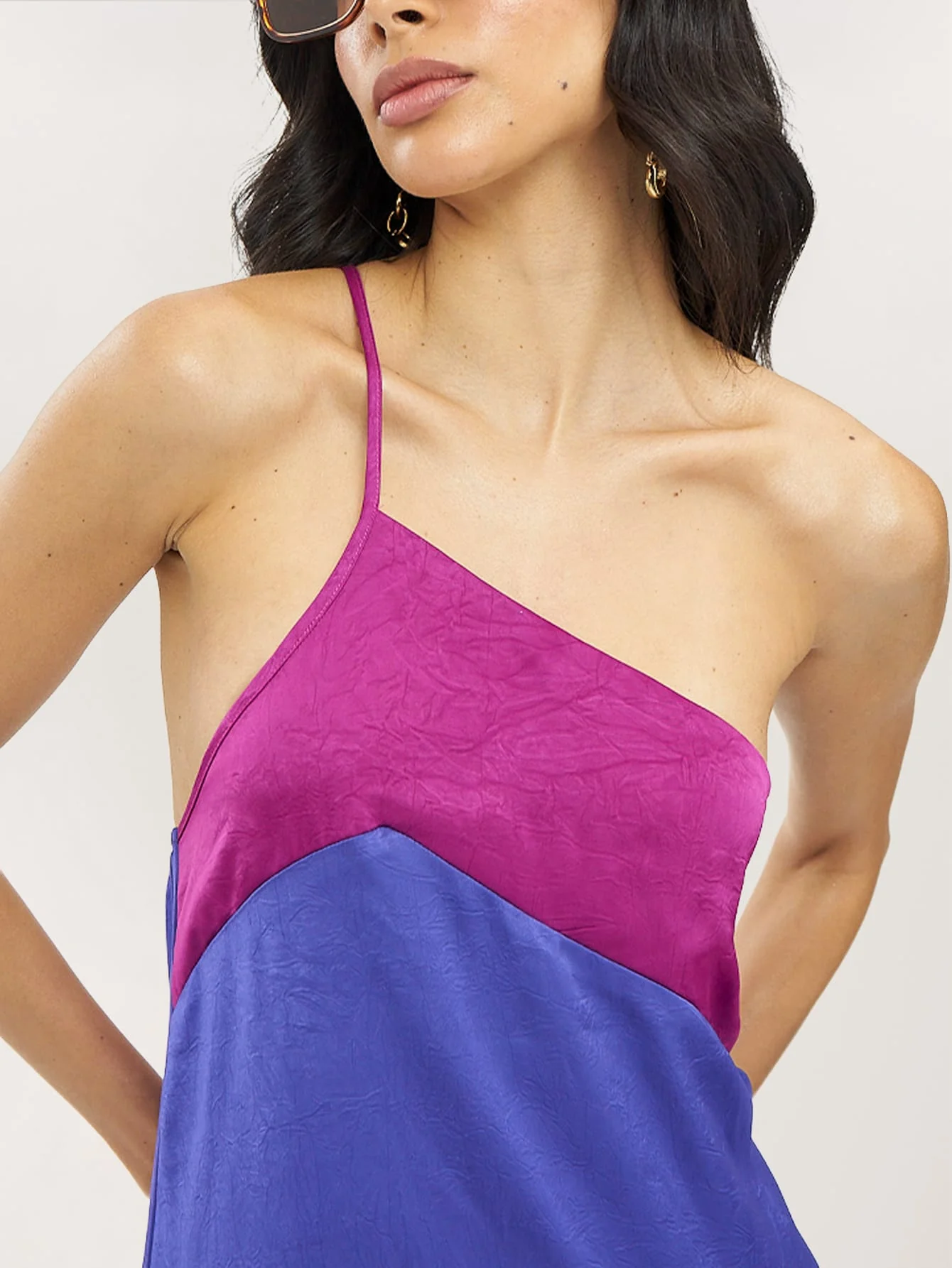 Nalina Dress in Fuchsia & Blue - Image 4
