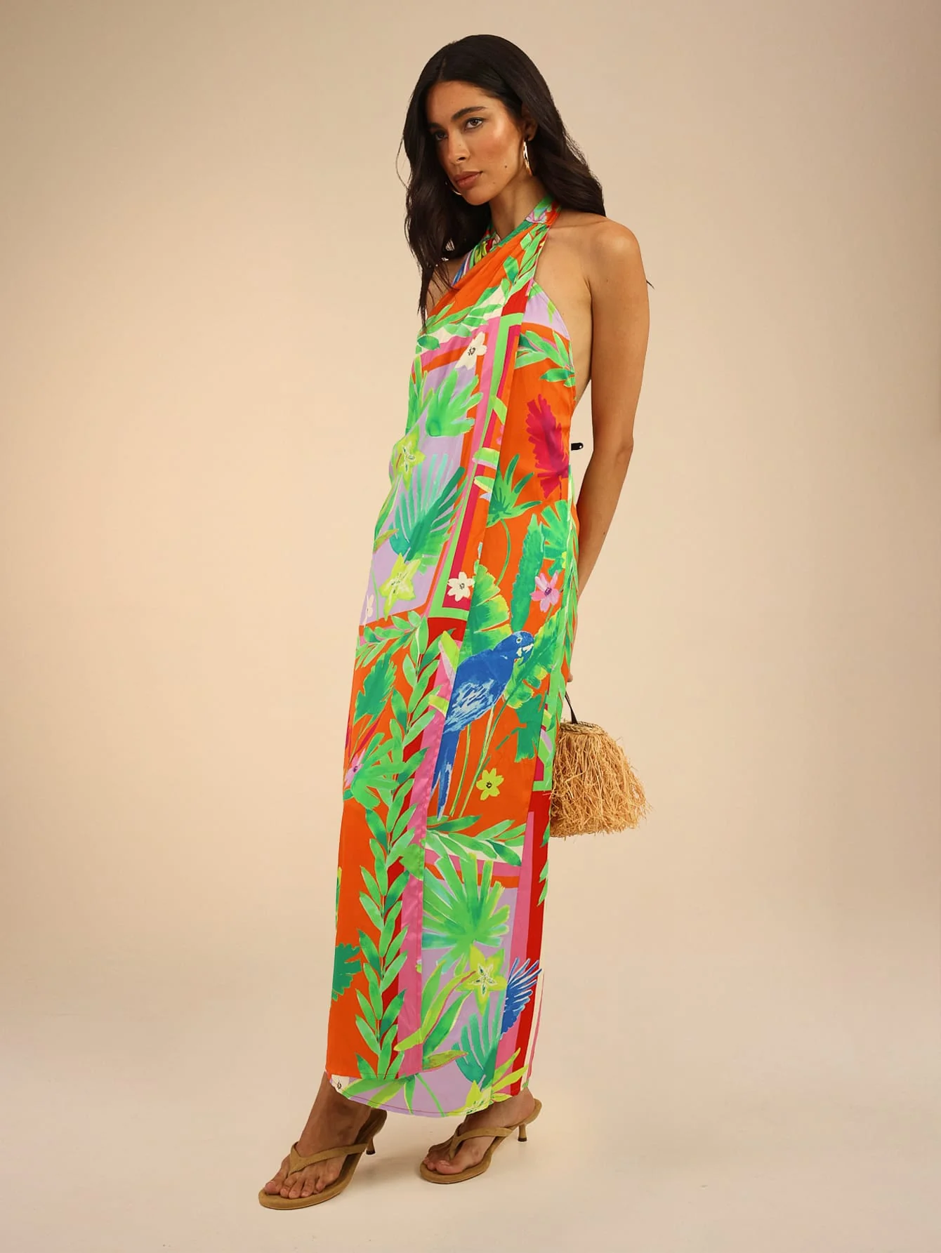 Zarella Dress in Tropical Print