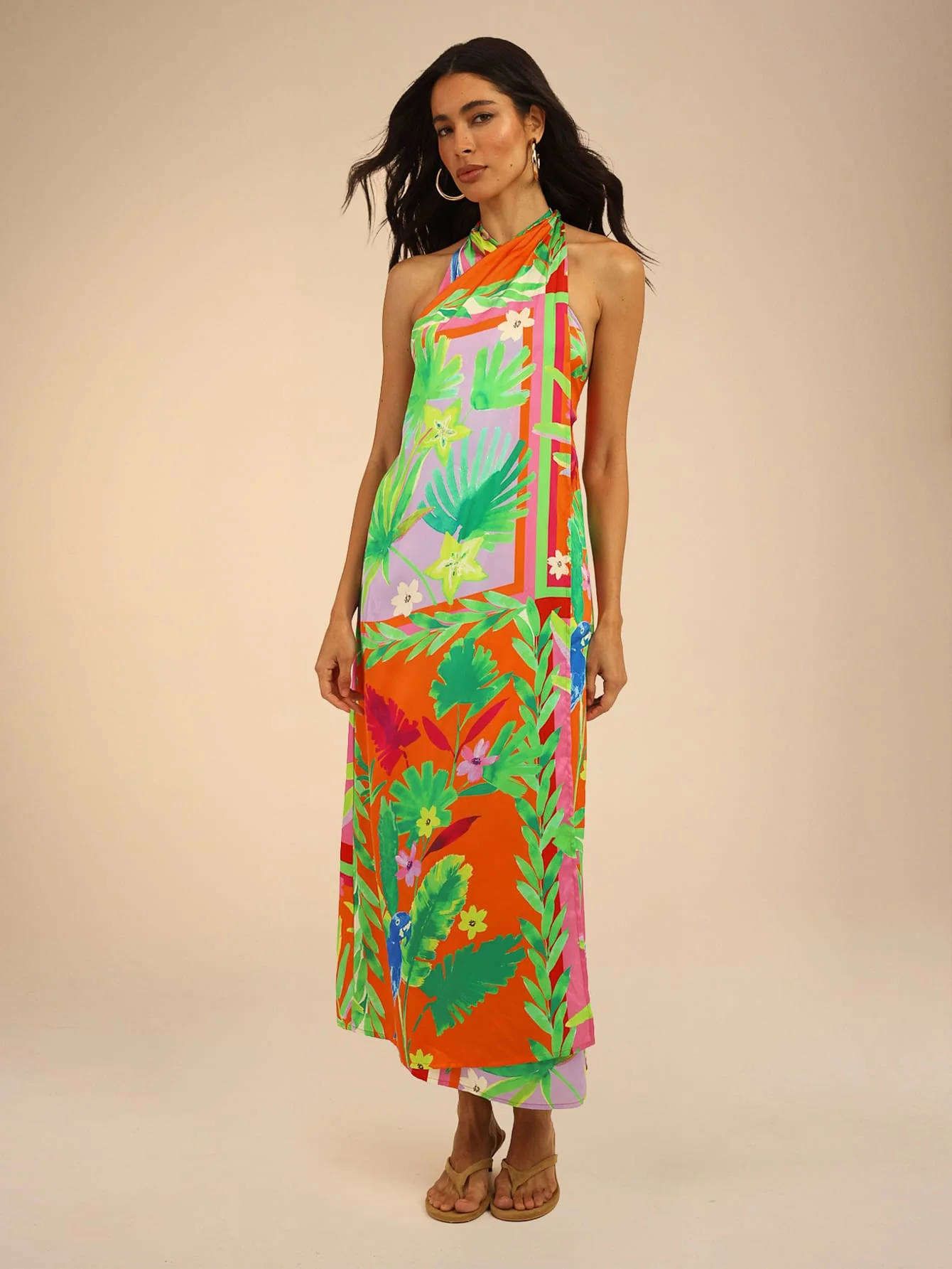 Zarella Dress in Tropical Print - Image 6