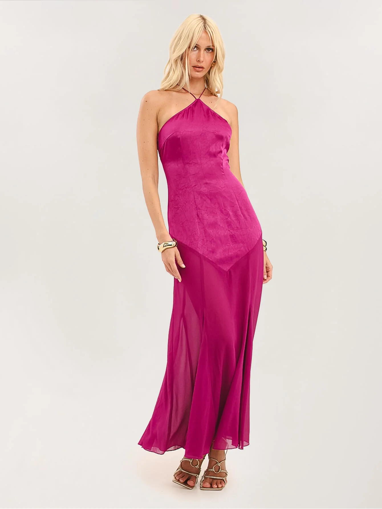 Adira Dress in Magenta - Image 5