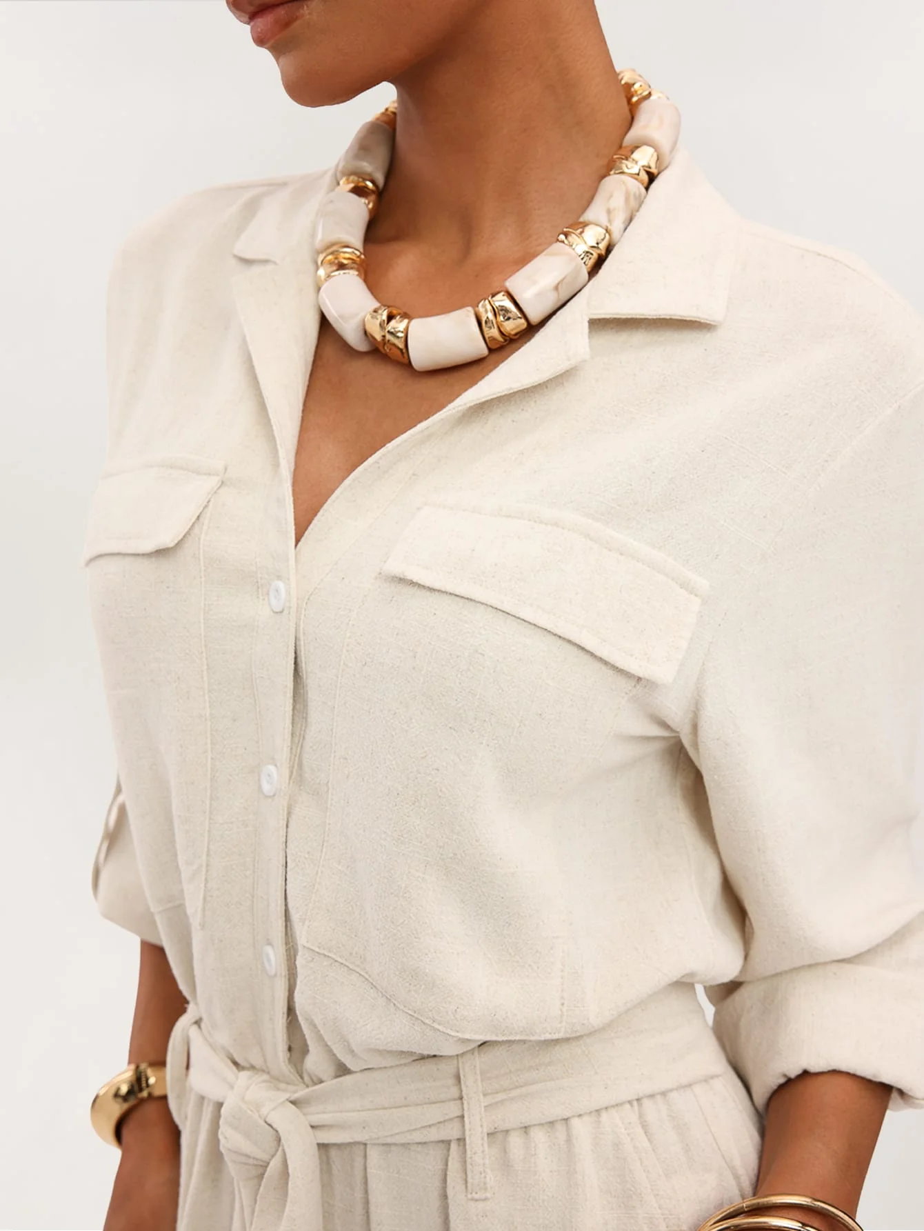 Amalfi Jumpsuit in Neutral - Image 5