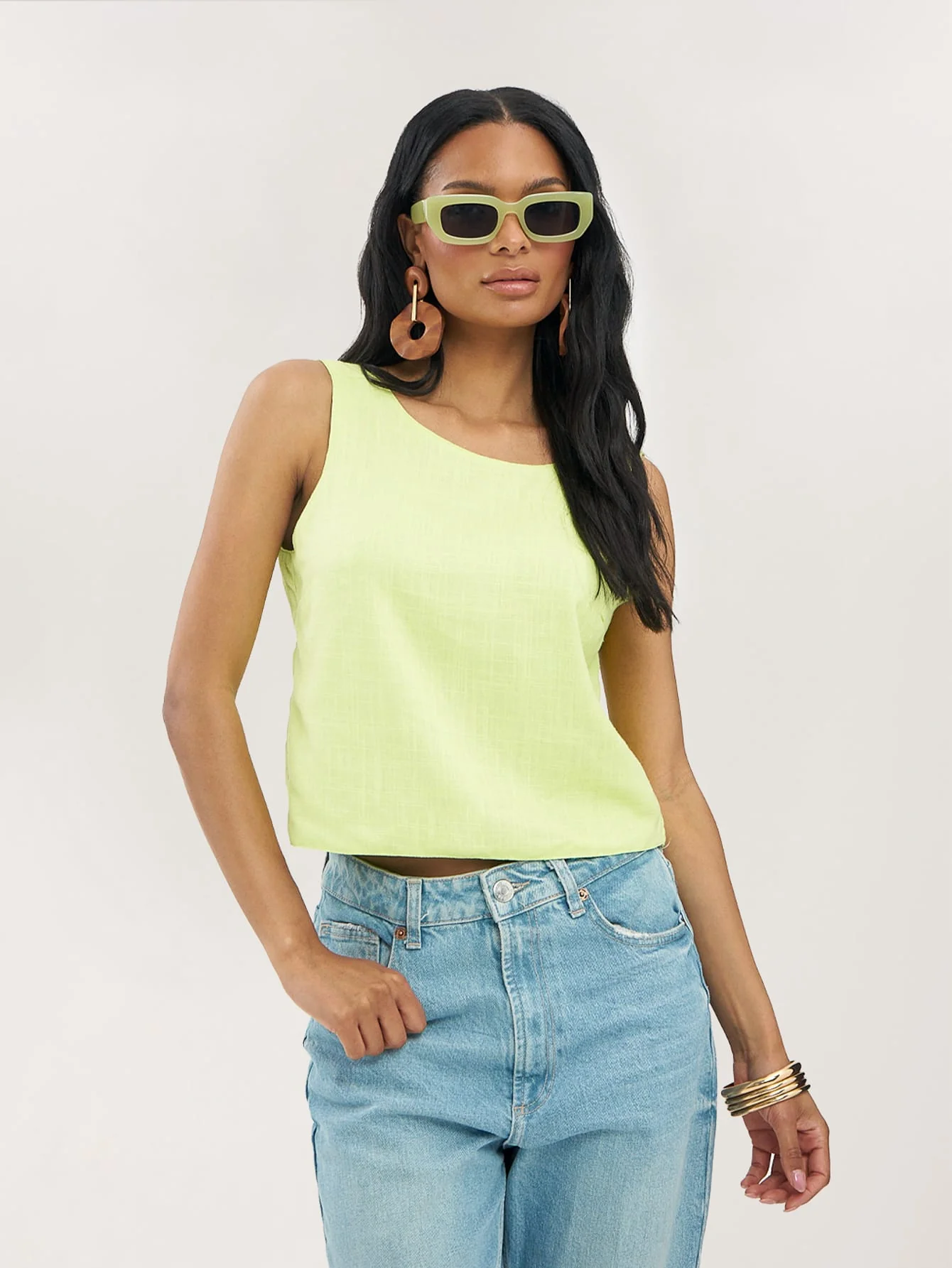 Guava Top in Lime Green - Image 4