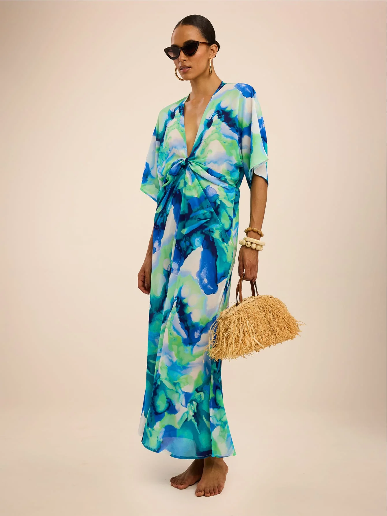 Mya Dress in Ocean Marble - Image 3