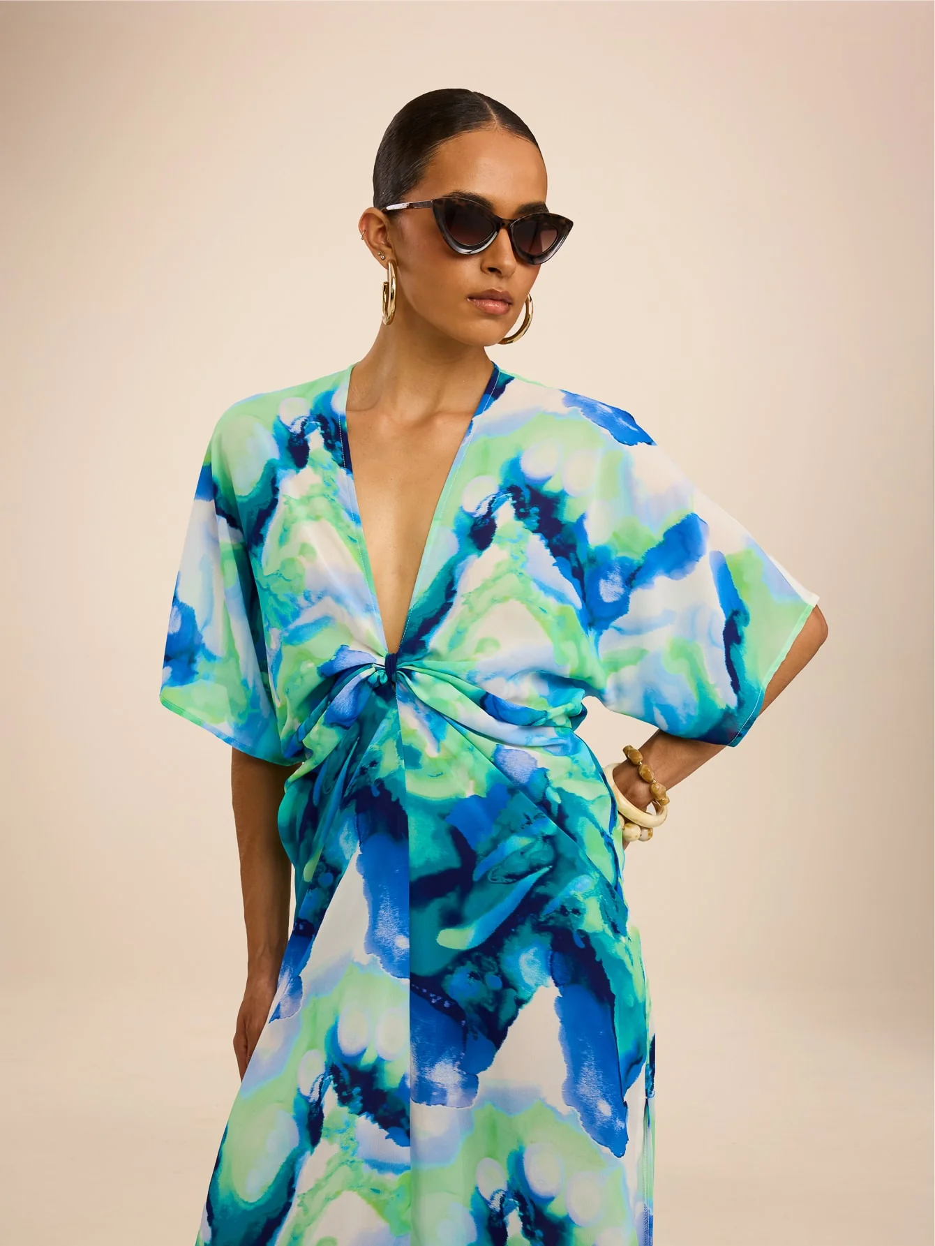 Mya Dress in Ocean Marble - Image 4