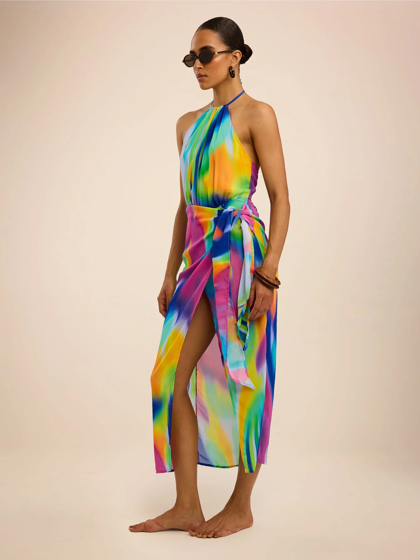 Domenica Dress in Rainbow Bloom - Image 3