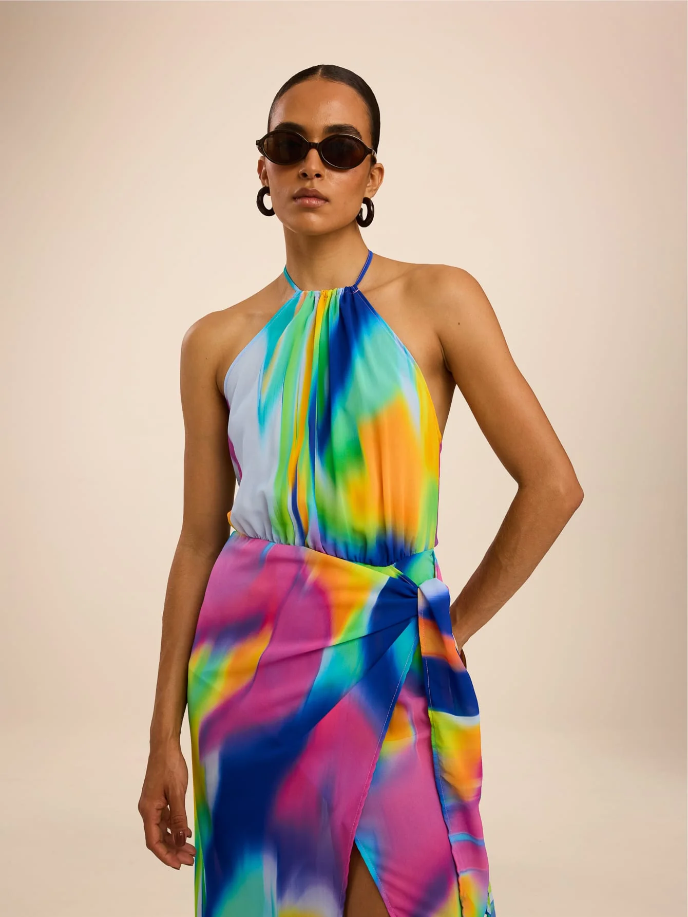 Domenica Dress in Rainbow Bloom - Image 5