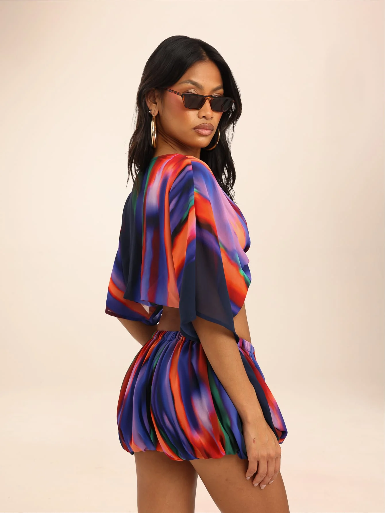 Calanda Shorts in Abstract Stripe - Image 2