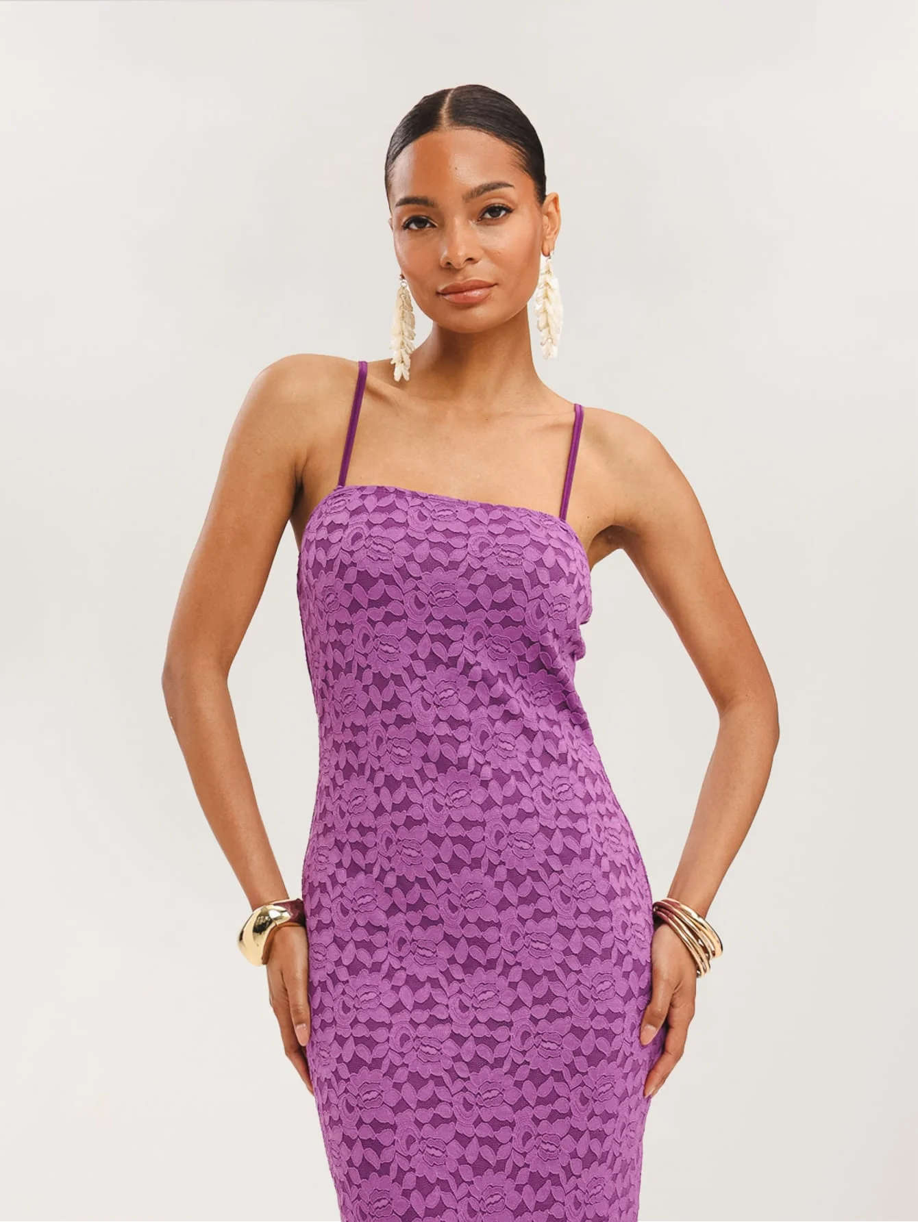Sabrenna Dress in Purple Lace - Image 5